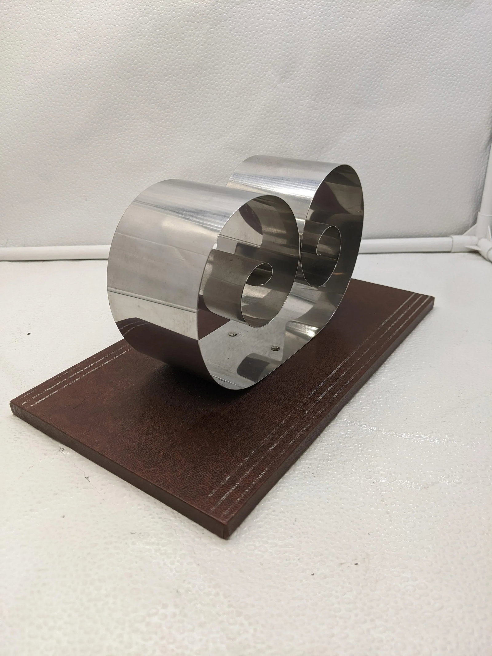 Vintage Art Deco Attributed Revere Fred Farr Mid-Century Modern Chrome Coil Bookend - 2