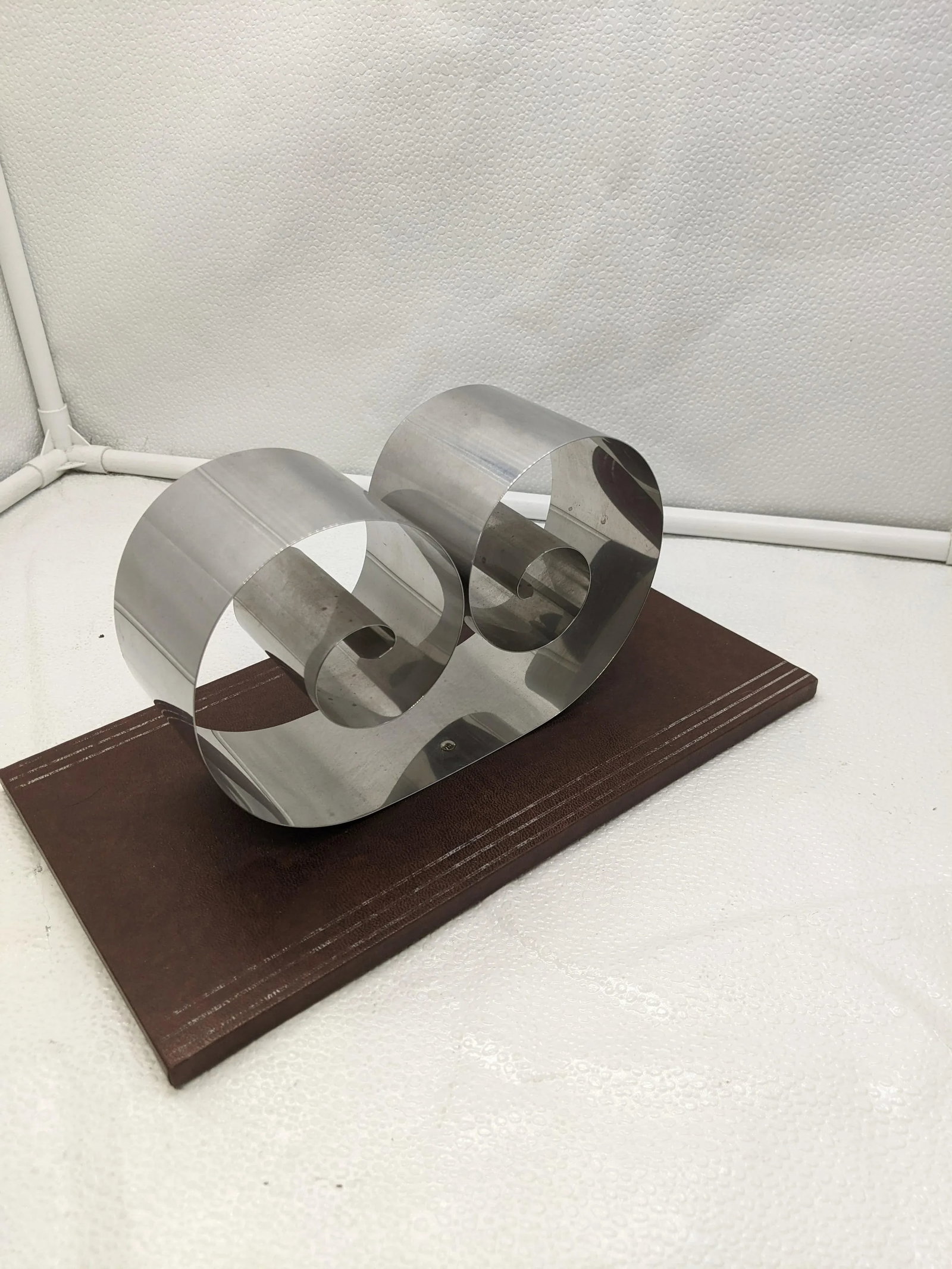 Vintage Art Deco Attributed Revere Fred Farr Mid-Century Modern Chrome Coil Bookend - 3