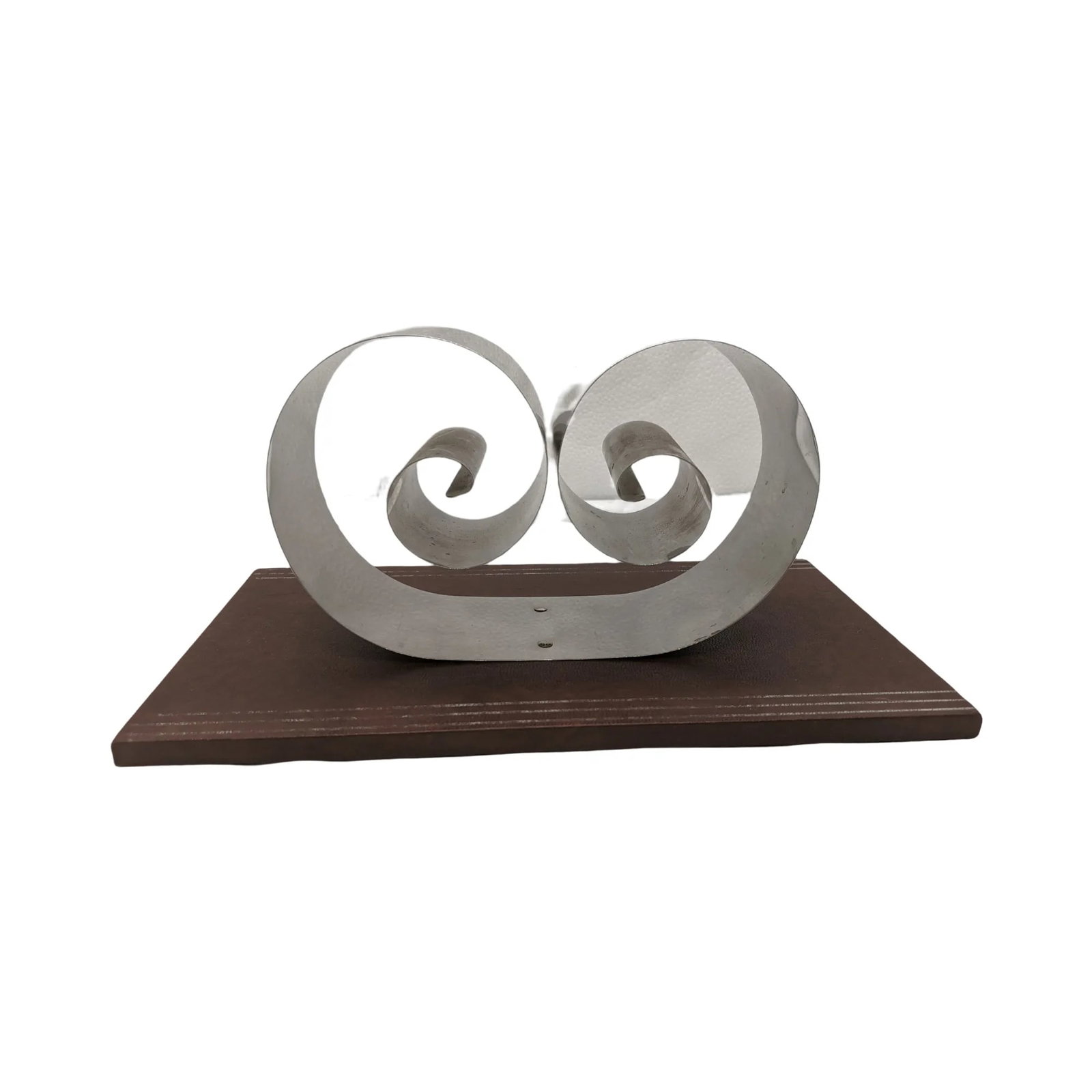 Vintage Art Deco Attributed Revere Fred Farr Mid-Century Modern Chrome Coil Bookend - 8