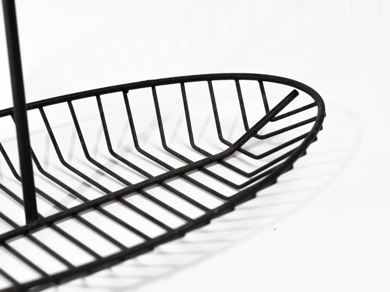 Raymor 1950s Black Wire Serving Stand and Bowl - 2 Pieces - 5