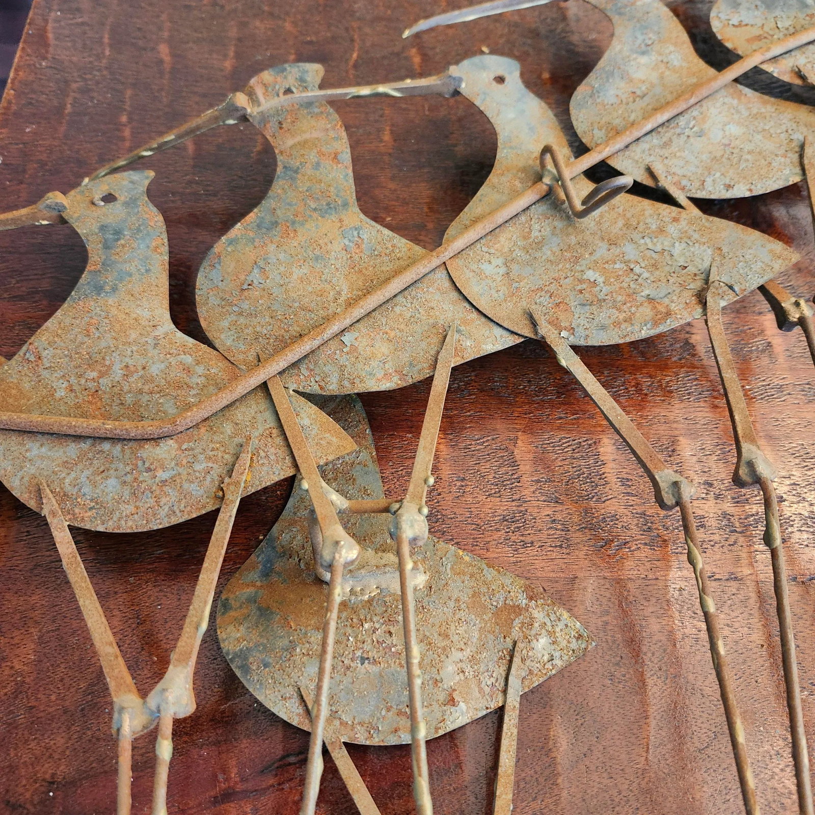 1969 C. Jere Mid-Century Modern Brutalist Gold Sandpipers Wall Sculpture - 6