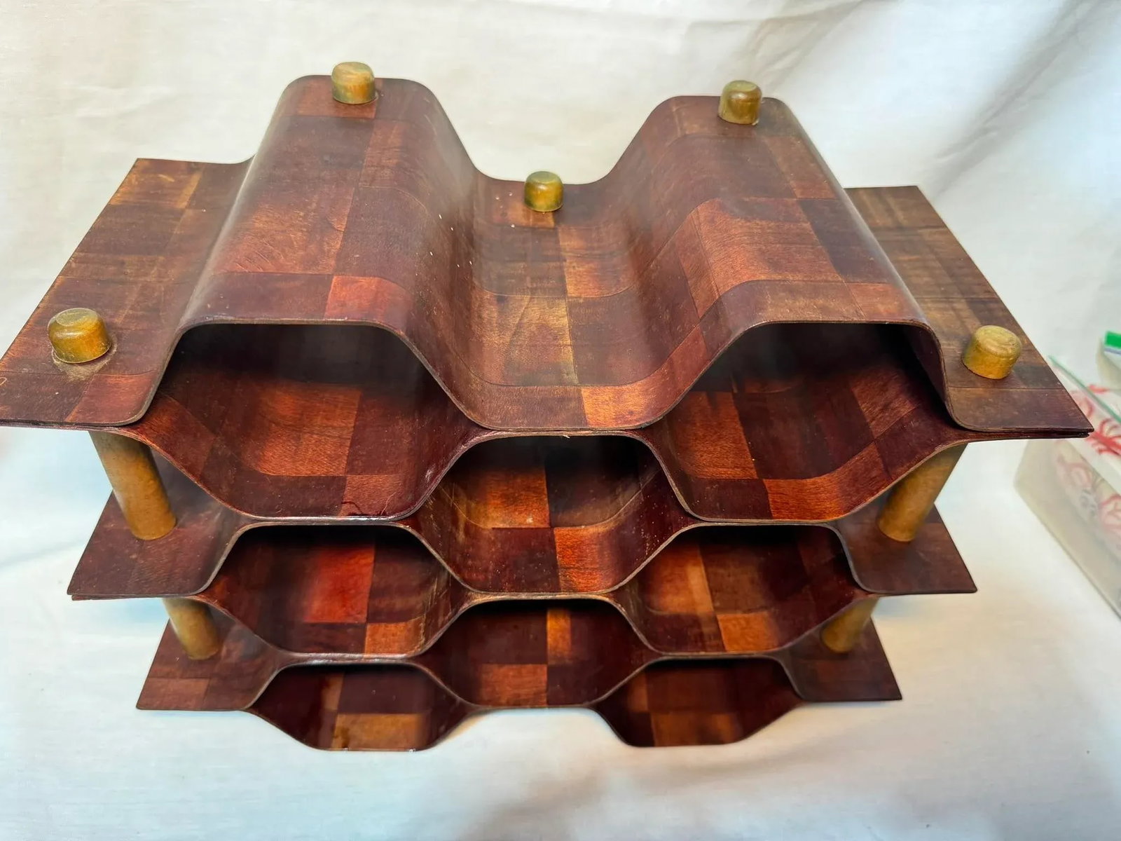 1960s Rosewood & Beech Bentwood Wine Rack by Torsten Johansson for Ab Formtra - 2