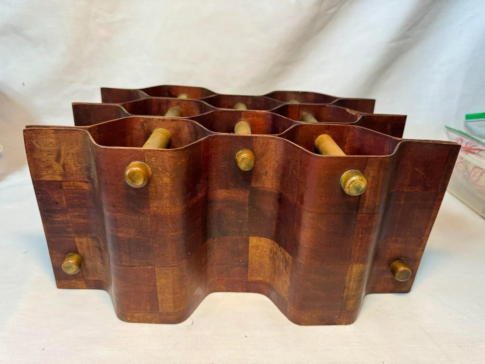 1960s Rosewood & Beech Bentwood Wine Rack by Torsten Johansson for Ab Formtra - 4