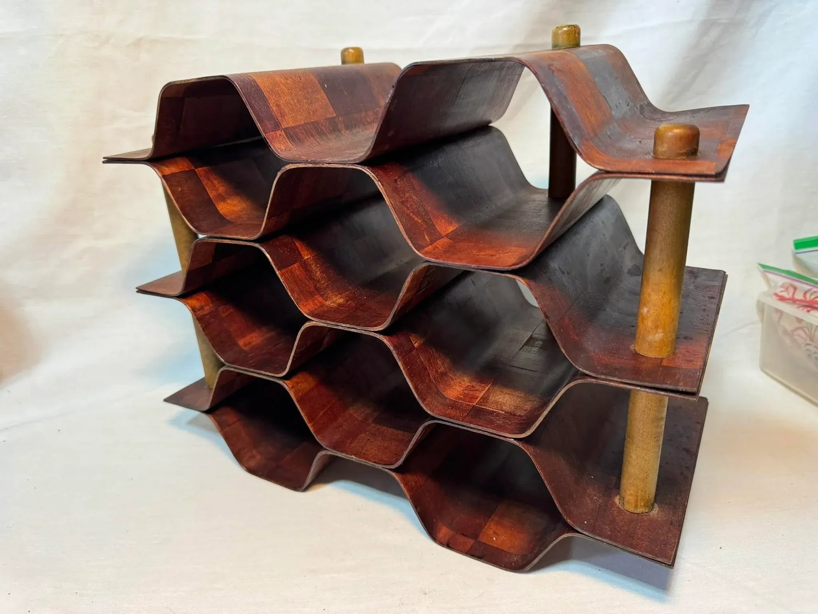 1960s Rosewood & Beech Bentwood Wine Rack by Torsten Johansson for Ab Formtra - 6