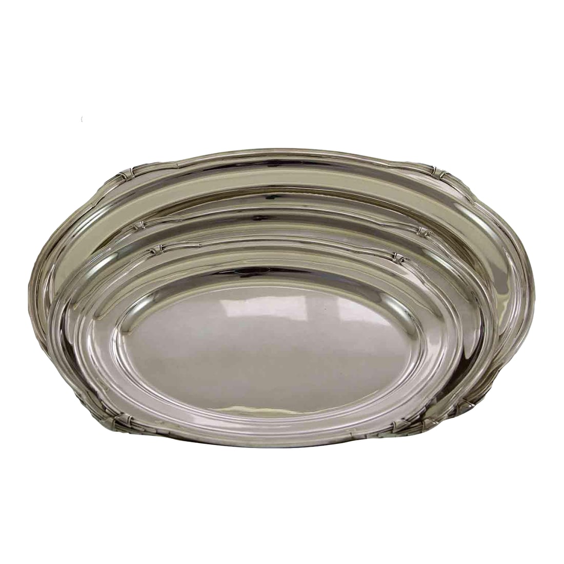 1970's Vintage/New Silverplate Oval Platters With Jubilee, Patented Applied Border - Set of 3 (1 of 15)