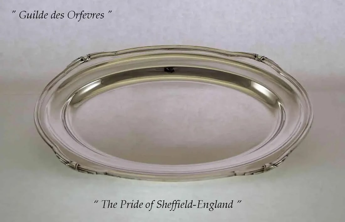 1970's Vintage/New Silverplate Oval Platters With Jubilee, Patented Applied Border - Set of 3 - 3