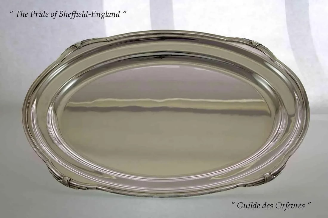1970's Vintage/New Silverplate Oval Platters With Jubilee, Patented Applied Border - Set of 3 - 7