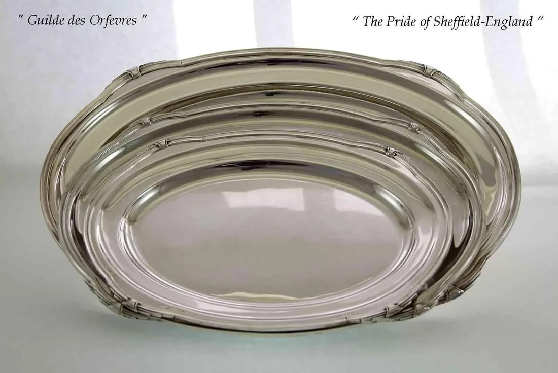 1970's Vintage/New Silverplate Oval Platters With Jubilee, Patented Applied Border - Set of 3 - 9