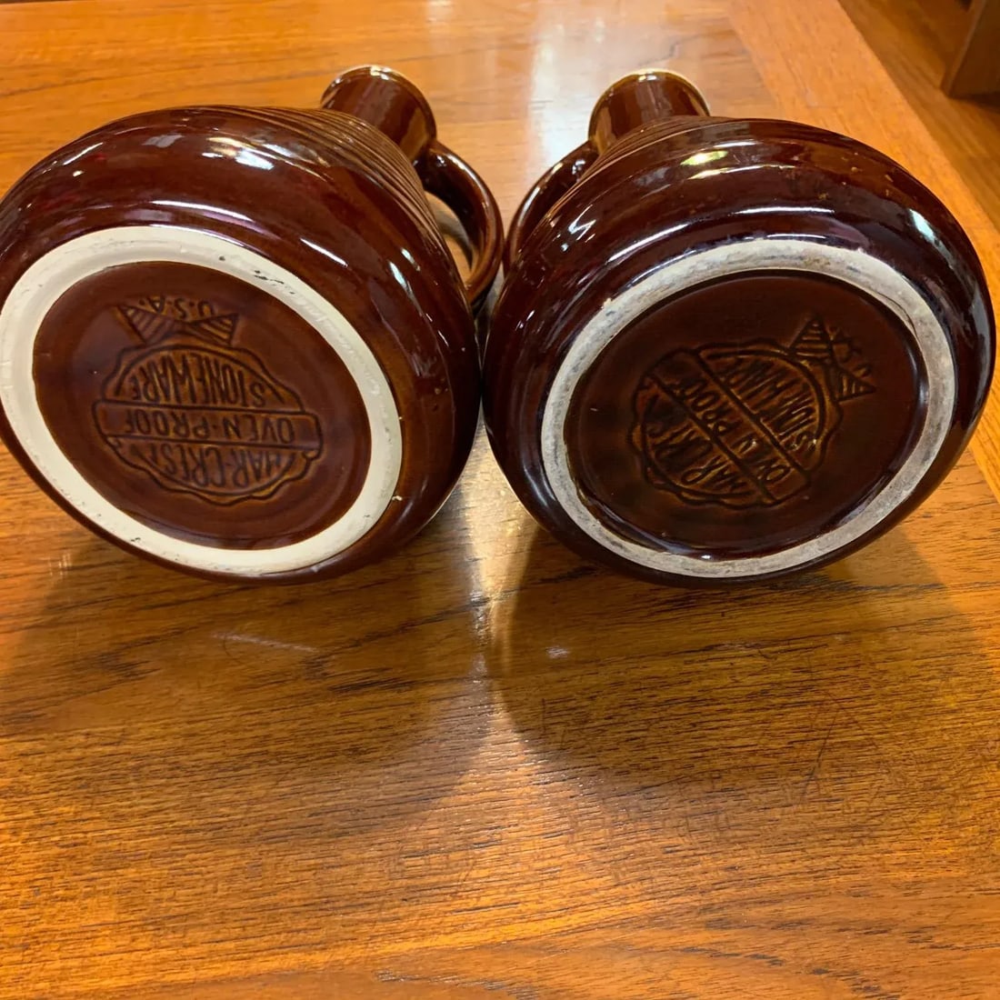 Mid-Century Modern Mar-Crest Dot Daisy Stoneware Carafe Coffee Decanter Servers - a Pair - 2