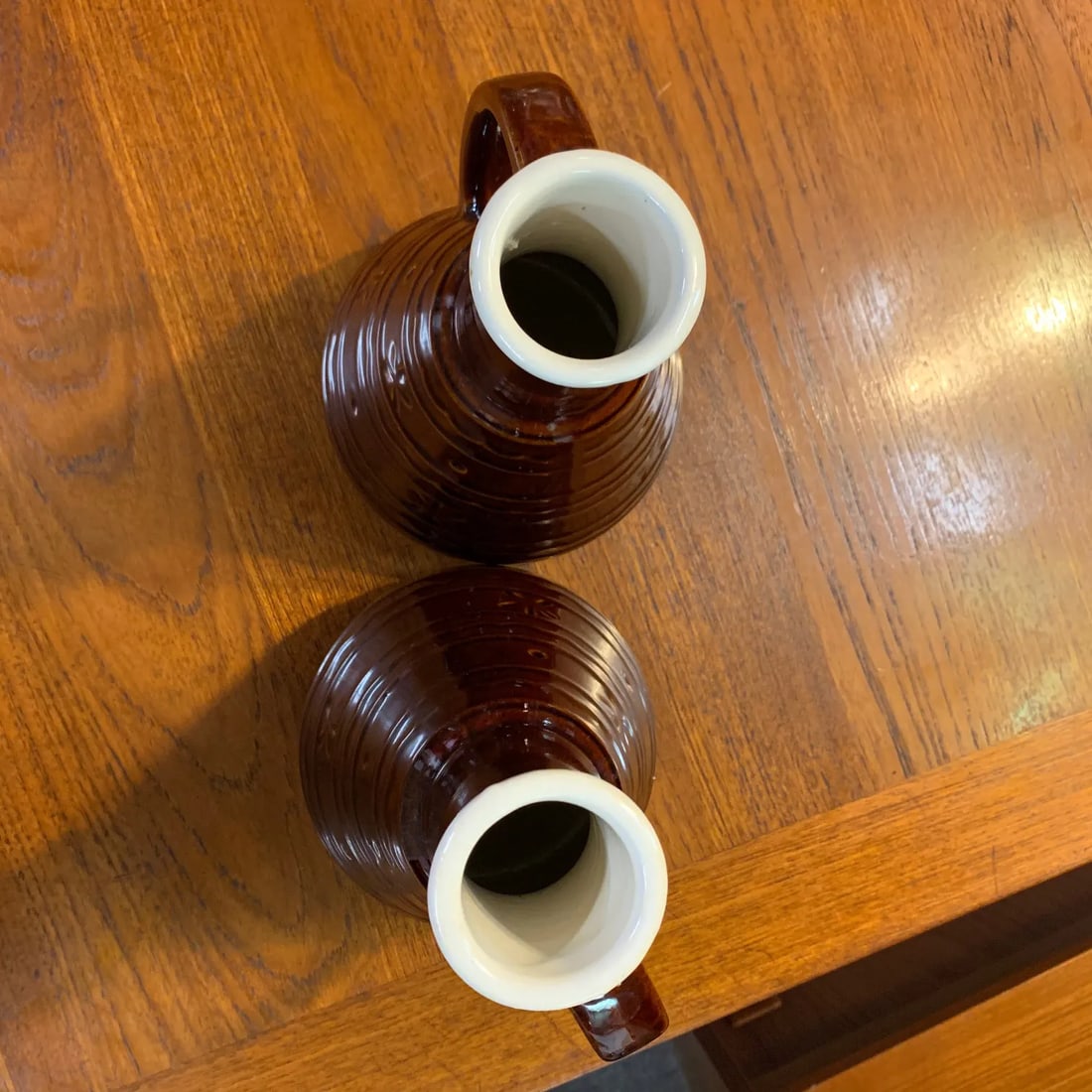 Mid-Century Modern Mar-Crest Dot Daisy Stoneware Carafe Coffee Decanter Servers - a Pair - 6