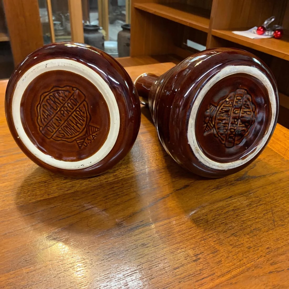 Mid-Century Modern Mar-Crest Dot Daisy Stoneware Carafe Coffee Decanter Servers - a Pair - 7