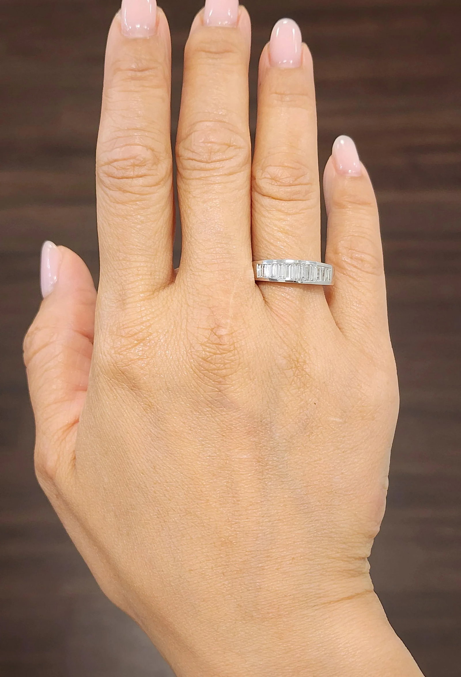 1.10 Ct Baguette Diamond Band Size 6.5 - 2
