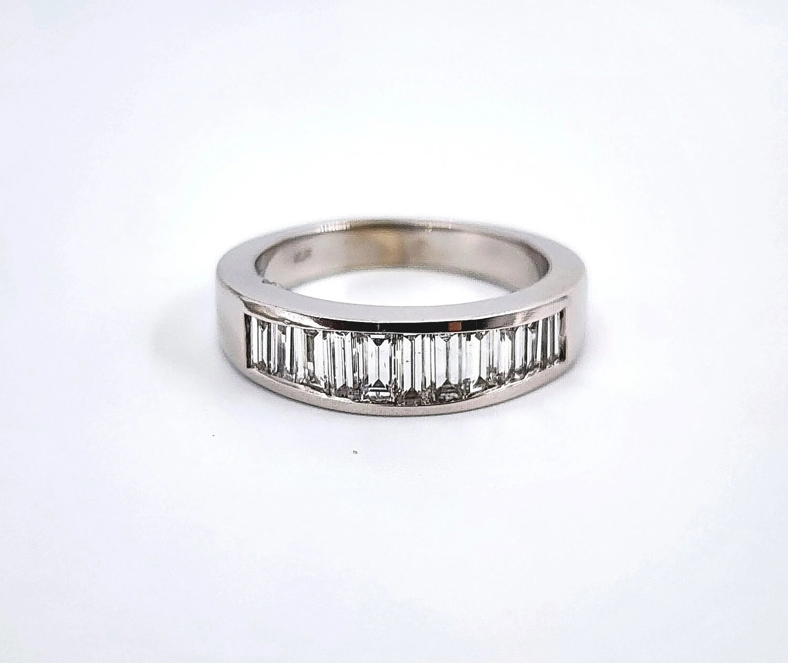 1.10 Ct Baguette Diamond Band Size 6.5 - 8