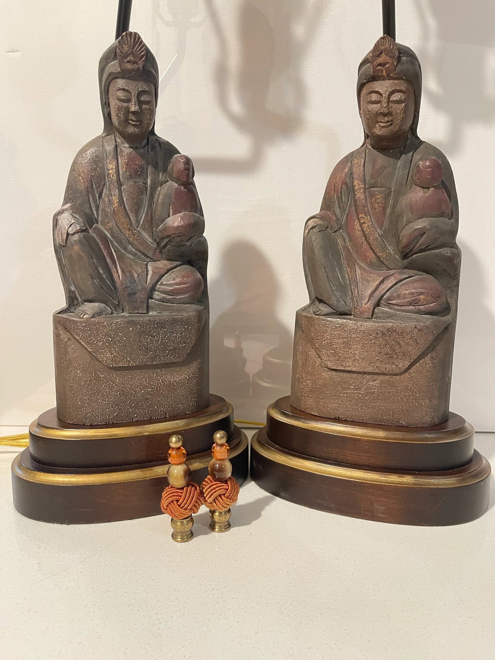 Frederick Cooper Guan Yin (Boddhisattva of Compassion) Statue Figurine Lamps - Set of 2 - 11