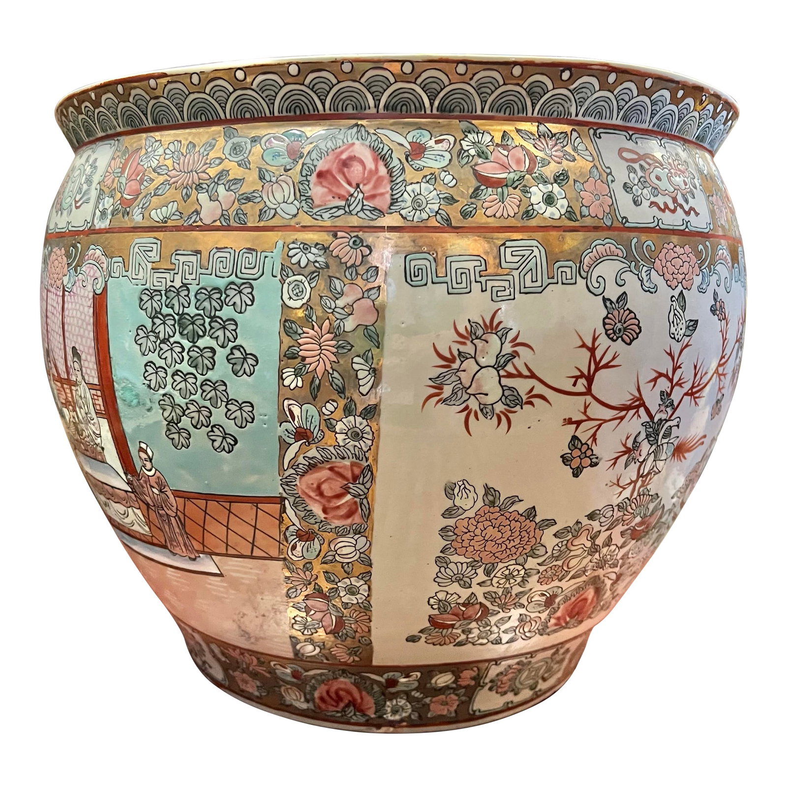 Vintage Rose Medallion Asian Fish Planter Pots or Fish Bowl (1 of 9)
