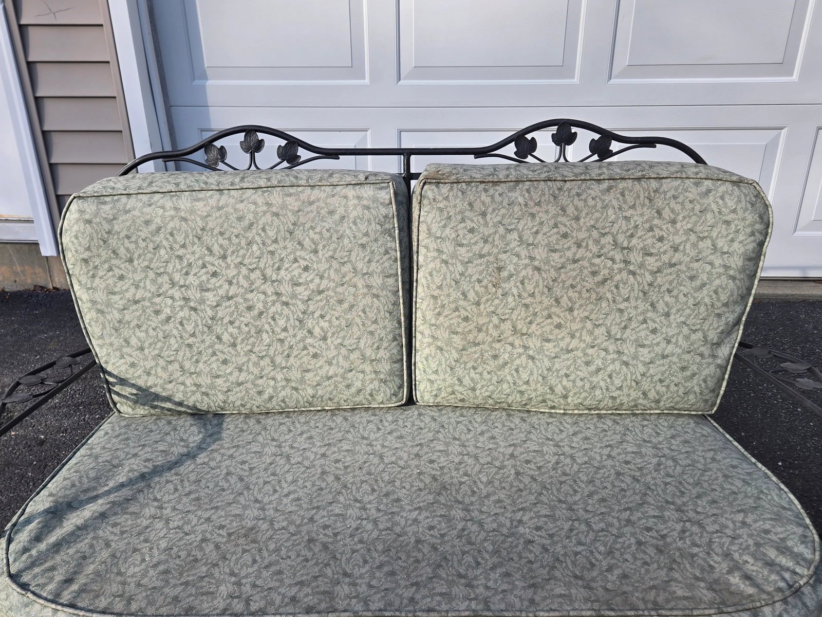 Vintage Wrought Iron Patio Seating Loveseat and Chair - 10