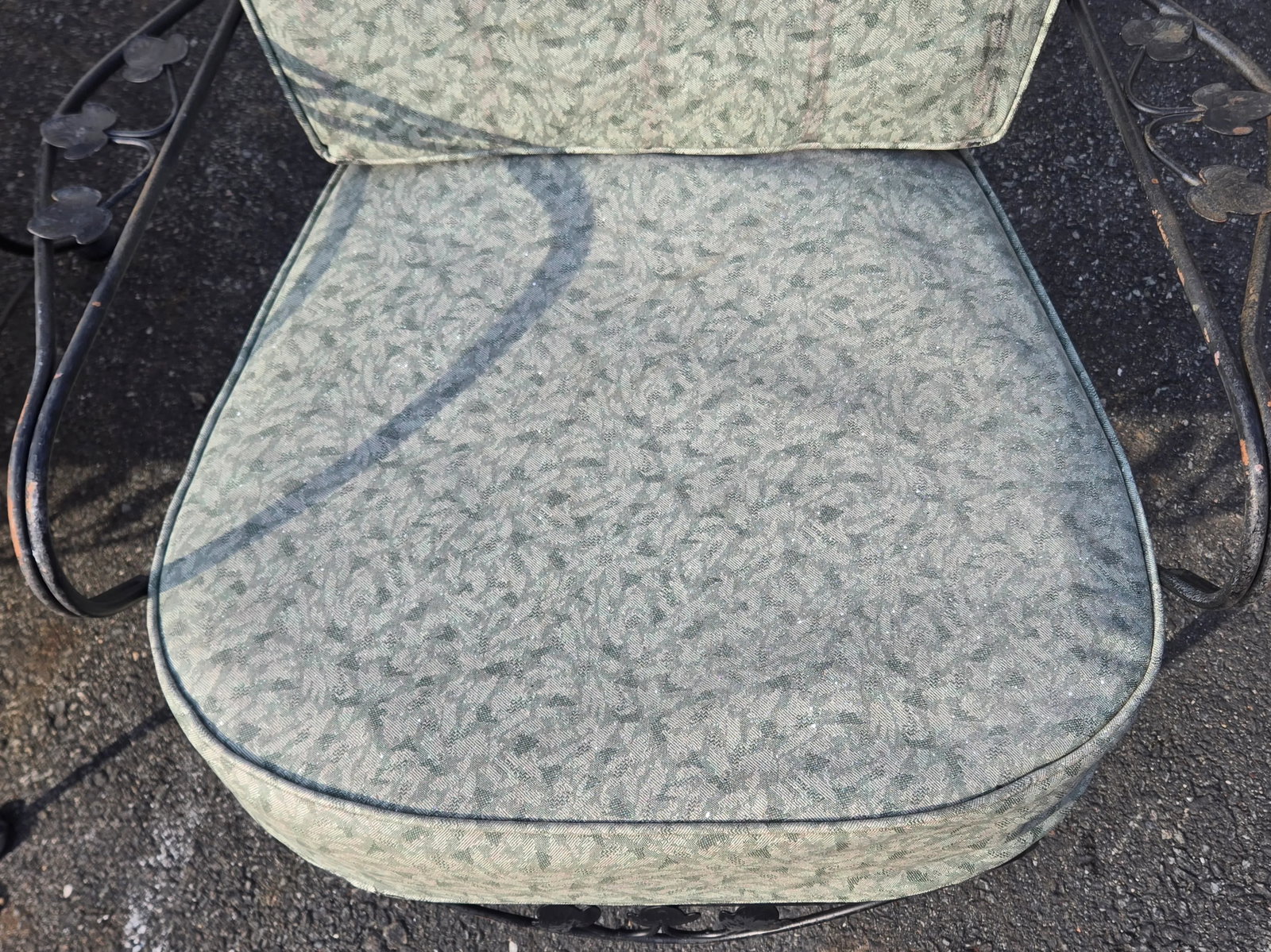 Vintage Wrought Iron Patio Seating Loveseat and Chair - 6