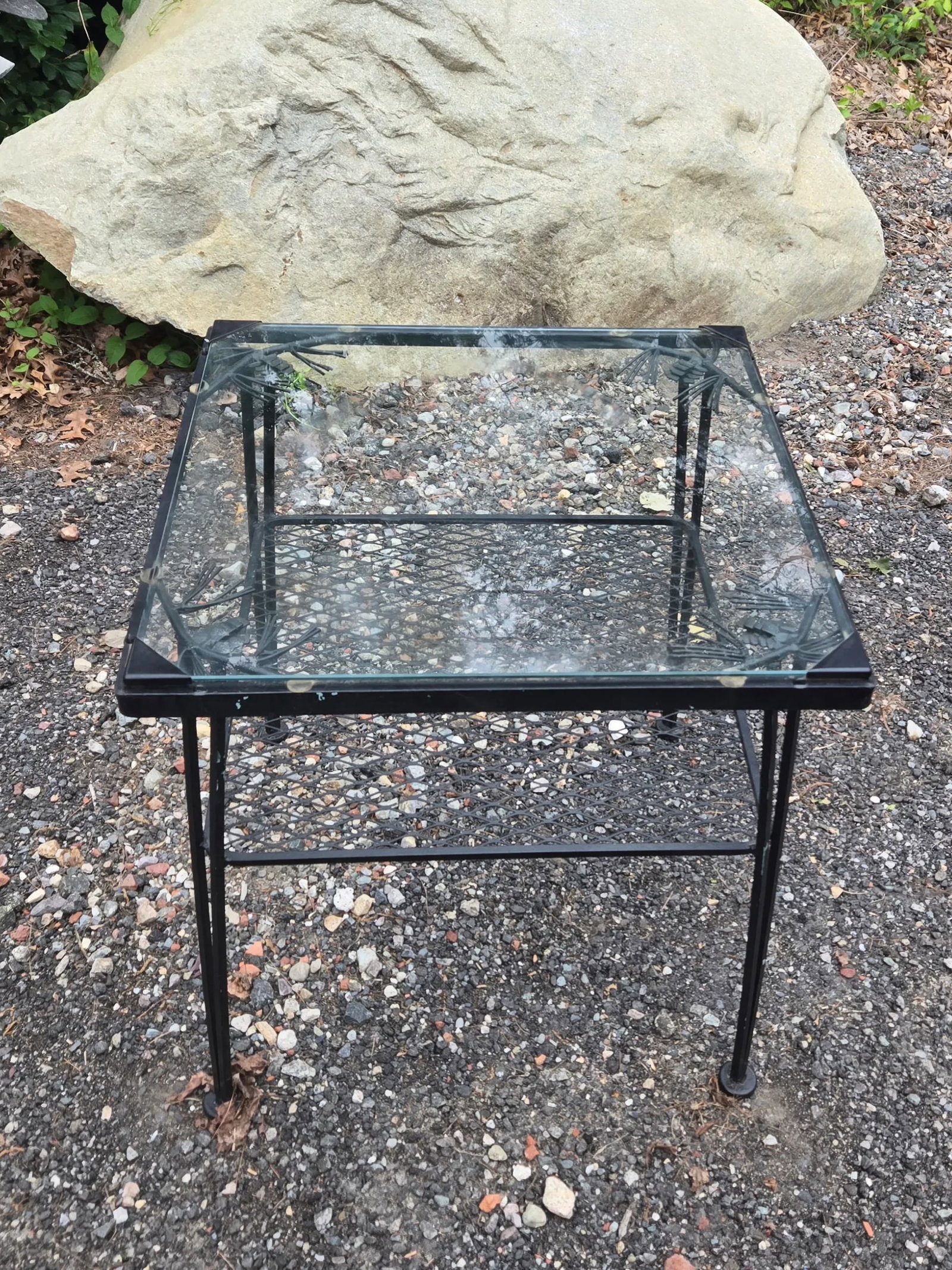 Vintage Woodard Pinecrest Outdoor End Table - 2