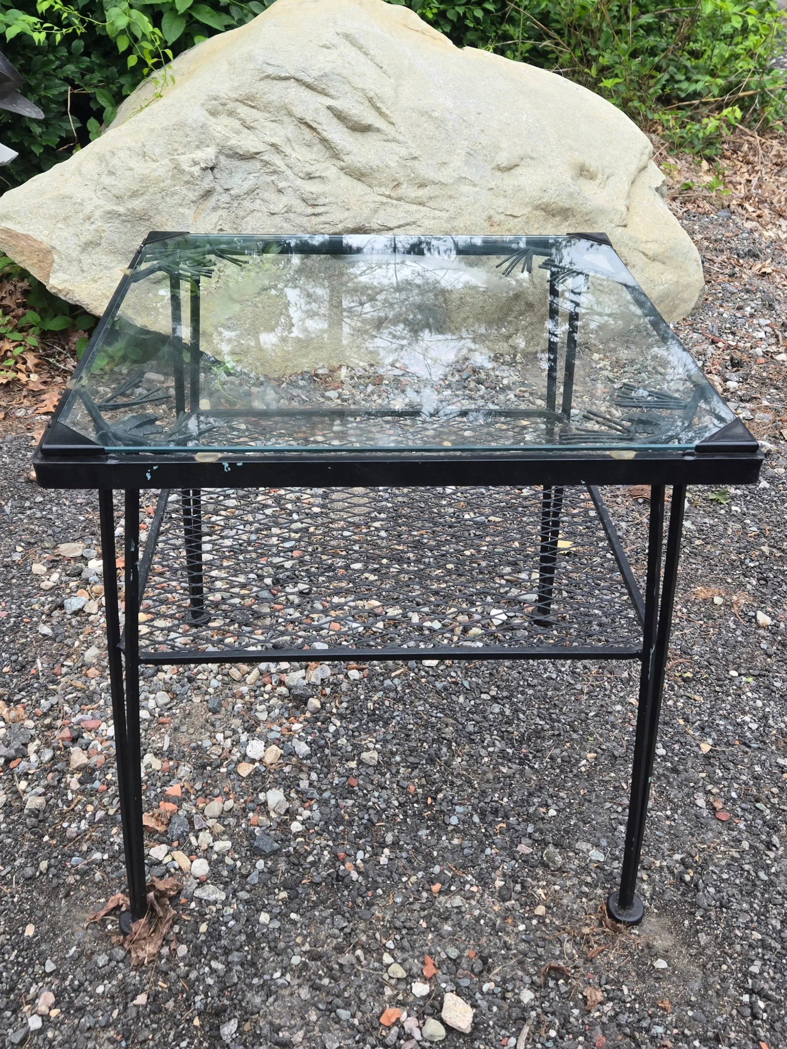 Vintage Woodard Pinecrest Outdoor End Table - 5