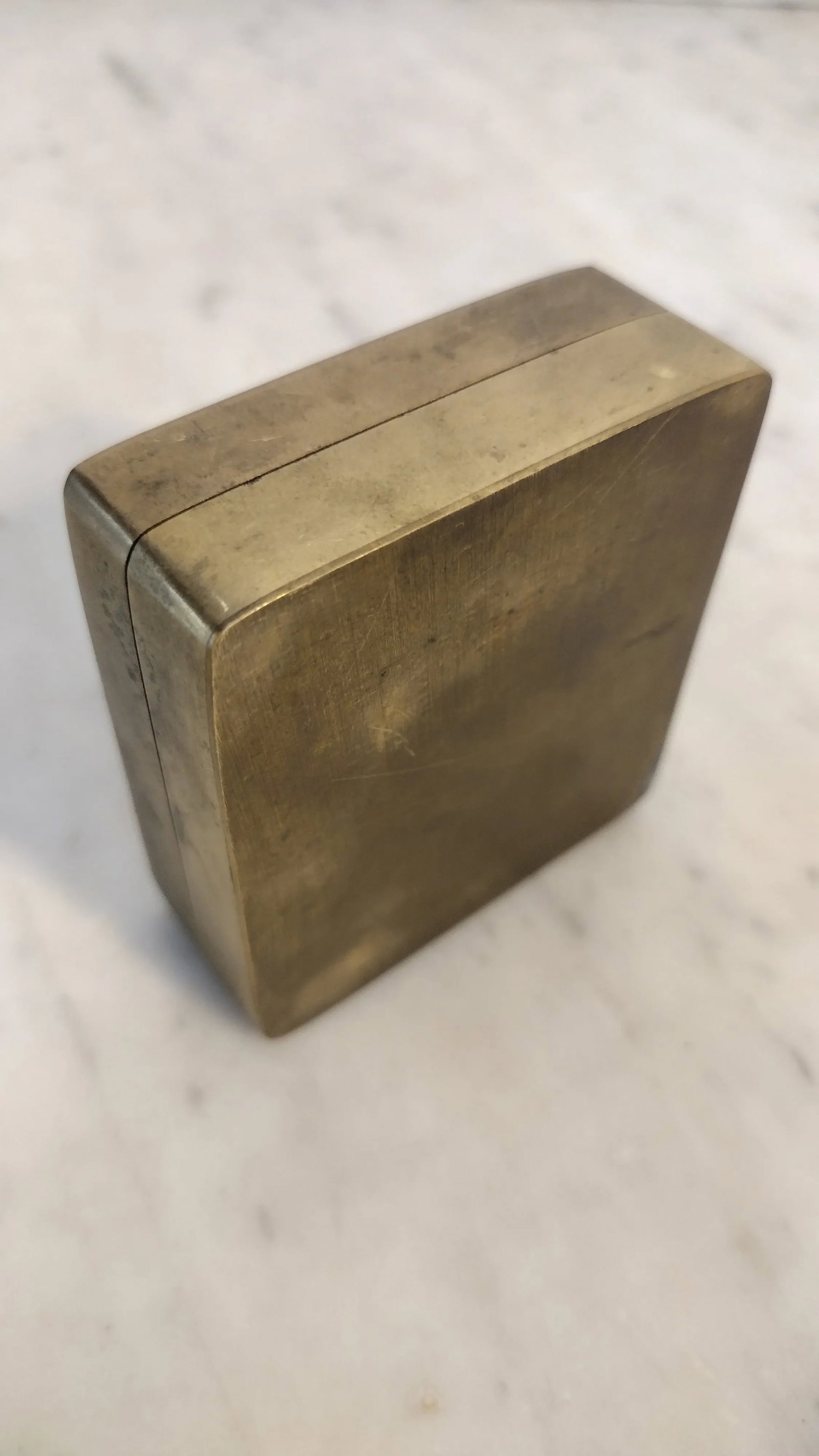 Early 20th Century Antique Chinese Ink Box Brass - 7
