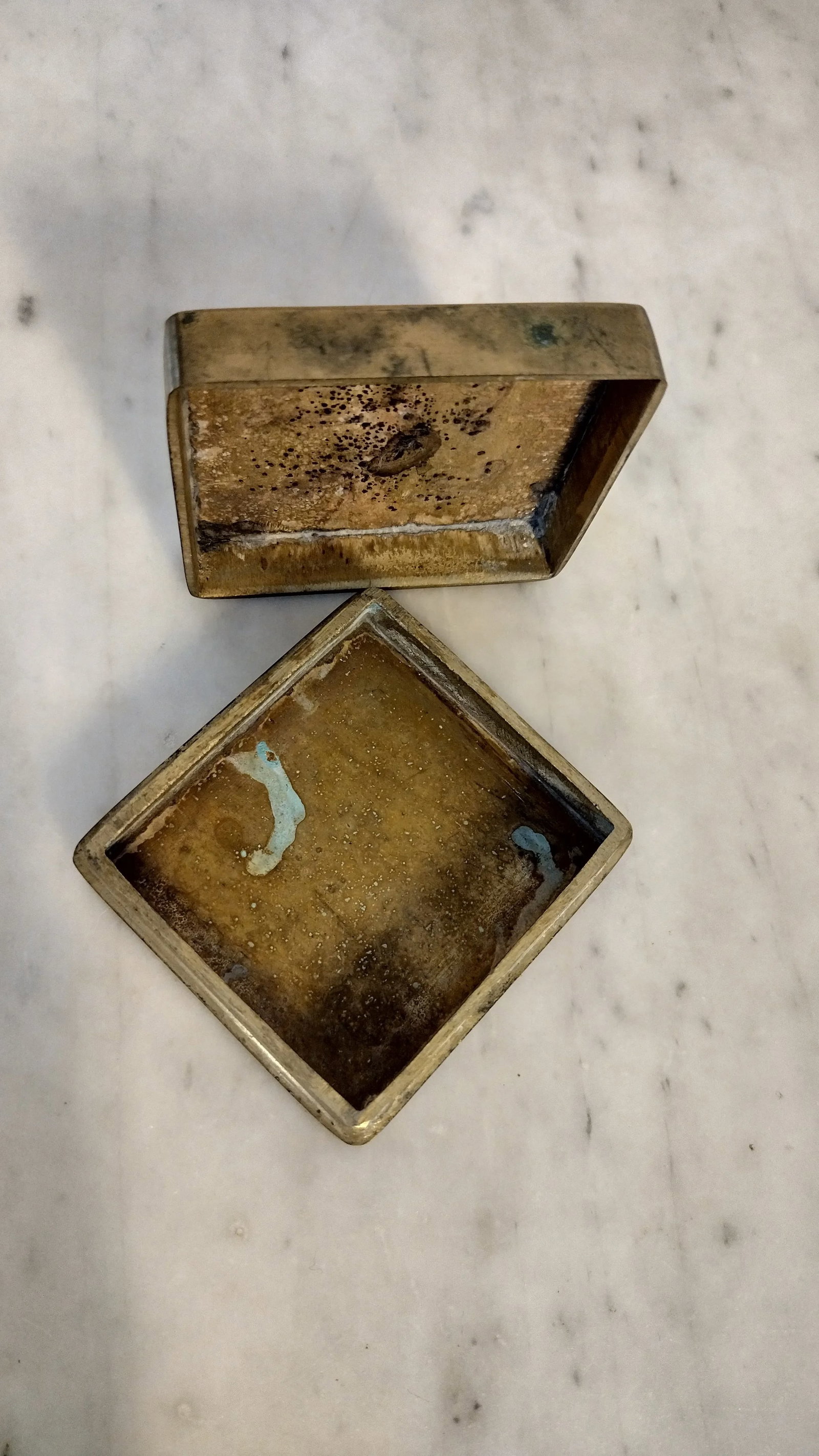 Early 20th Century Antique Chinese Ink Box Brass - 8