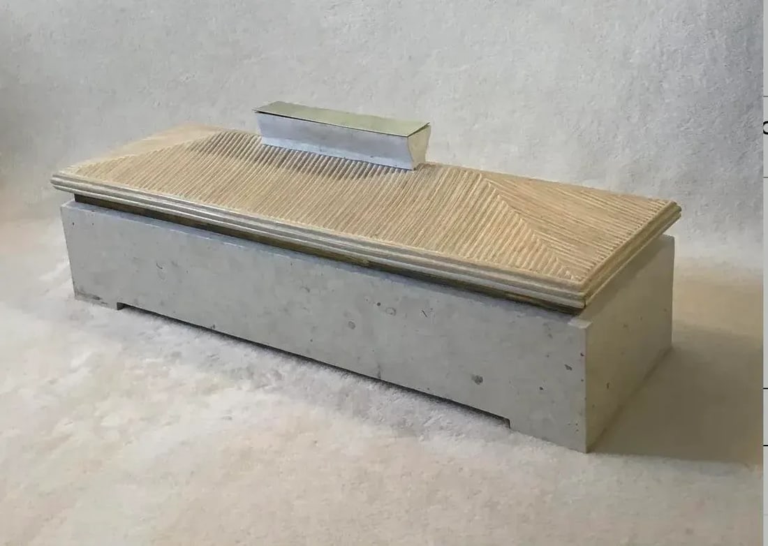 Vintage Maitland-Smith Tessellated Stone Pagoda Box Attributed to Karl Springer - 5