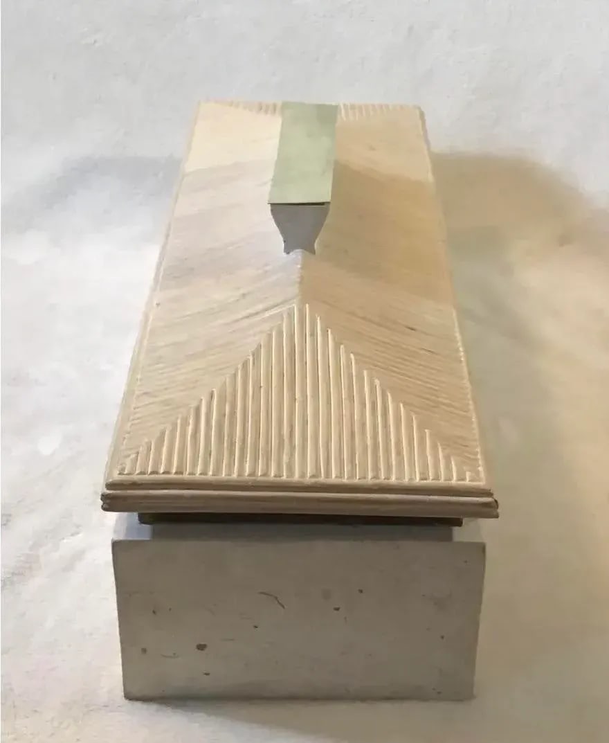 Vintage Maitland-Smith Tessellated Stone Pagoda Box Attributed to Karl Springer - 7