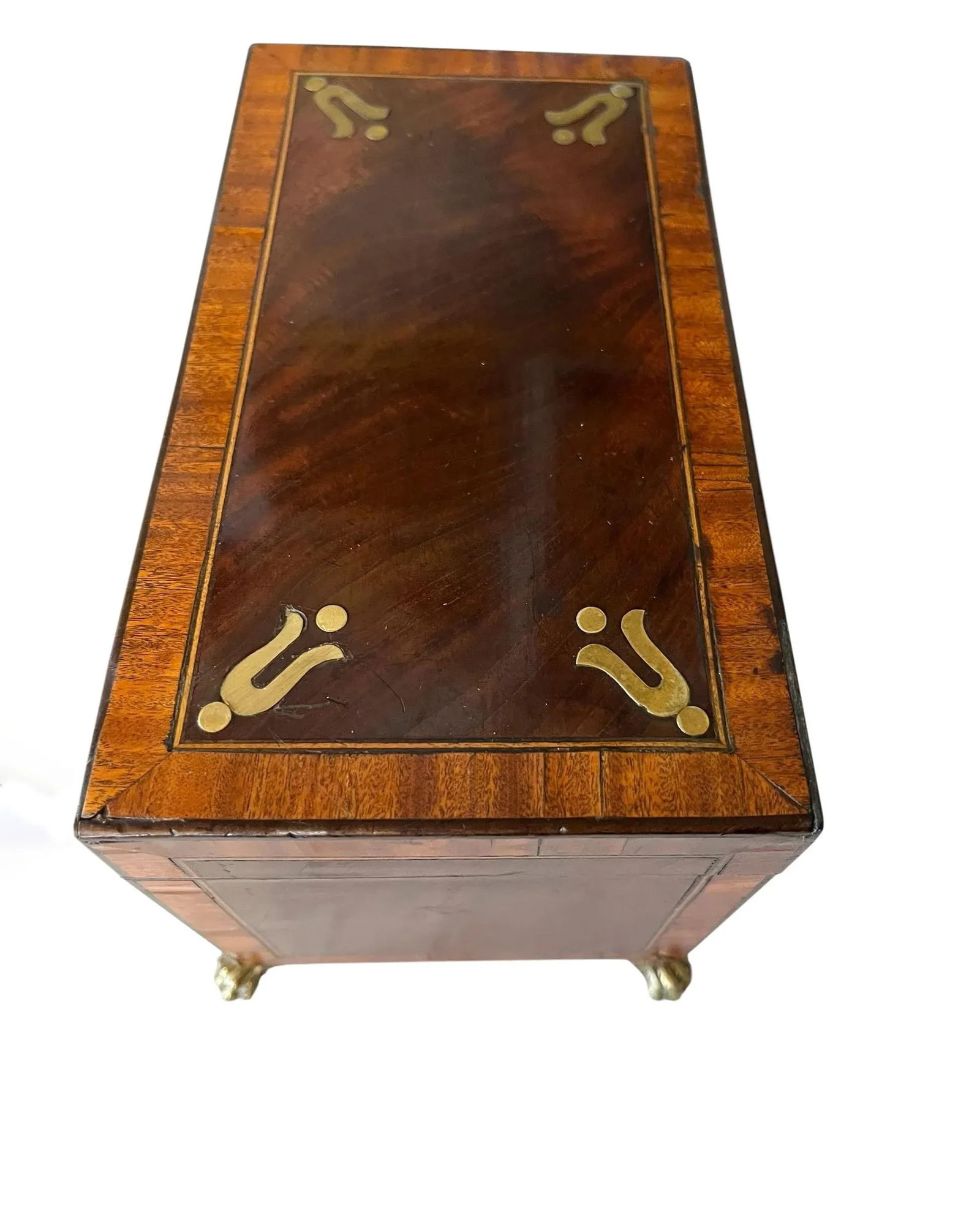 19th Century Regency Style Tea Box With Key - 4