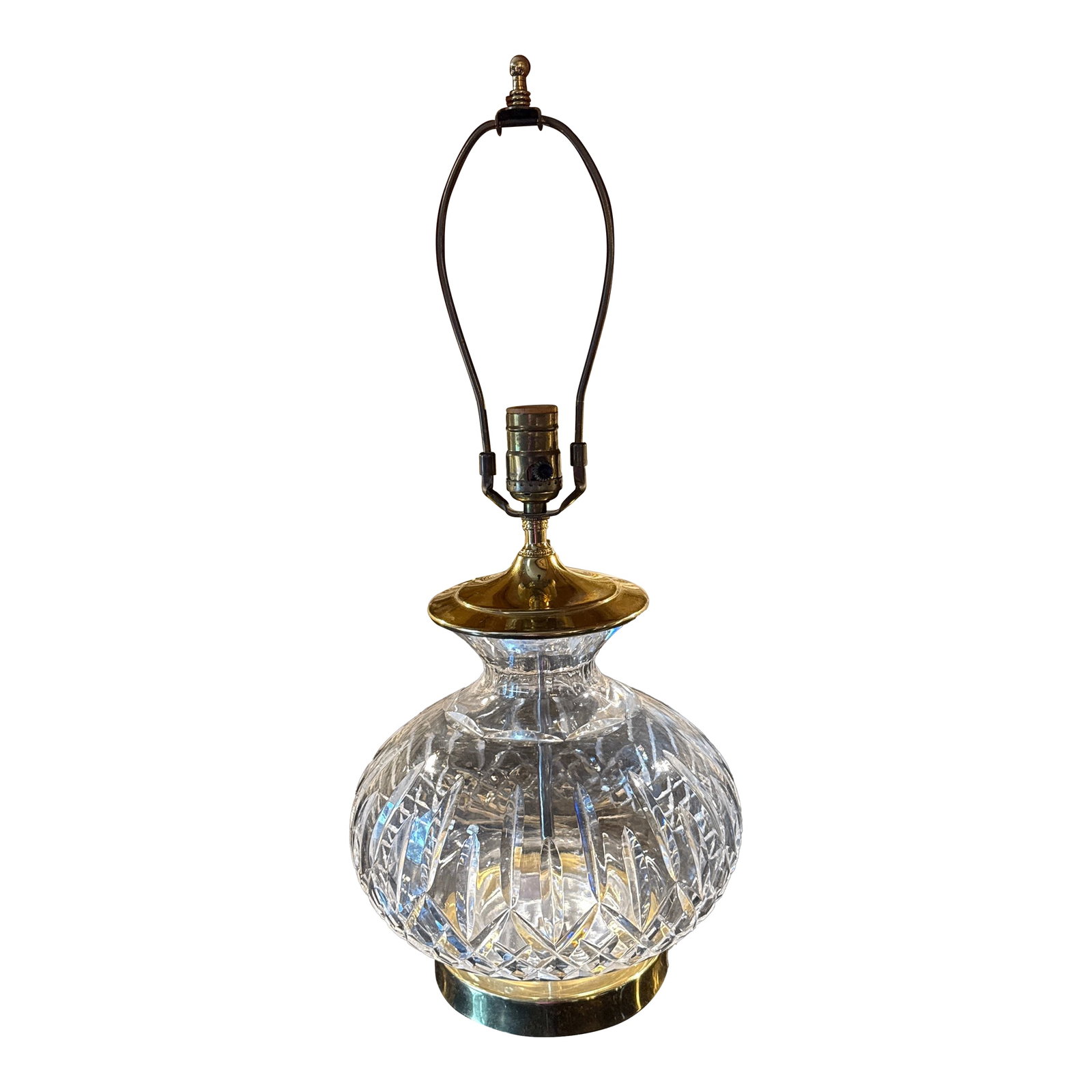 1960s Waterford Crystal Lamp With Brass Detailing (1 of 11)