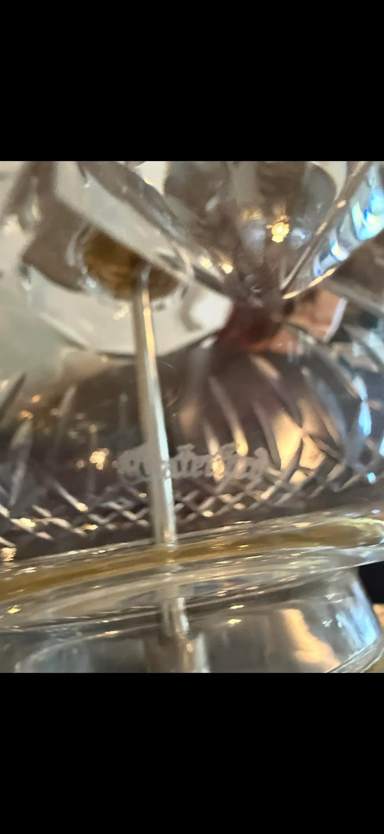 1960s Waterford Crystal Lamp With Brass Detailing - 9