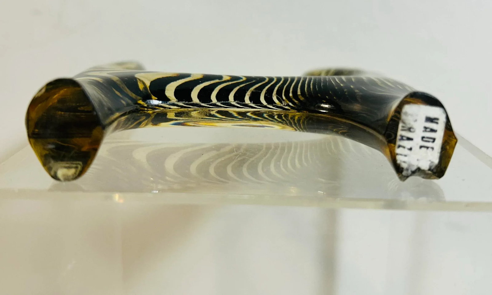 Vintage Op Art Lucite Striped Cat by Brazilian Artist Abraham Palatnik - 8
