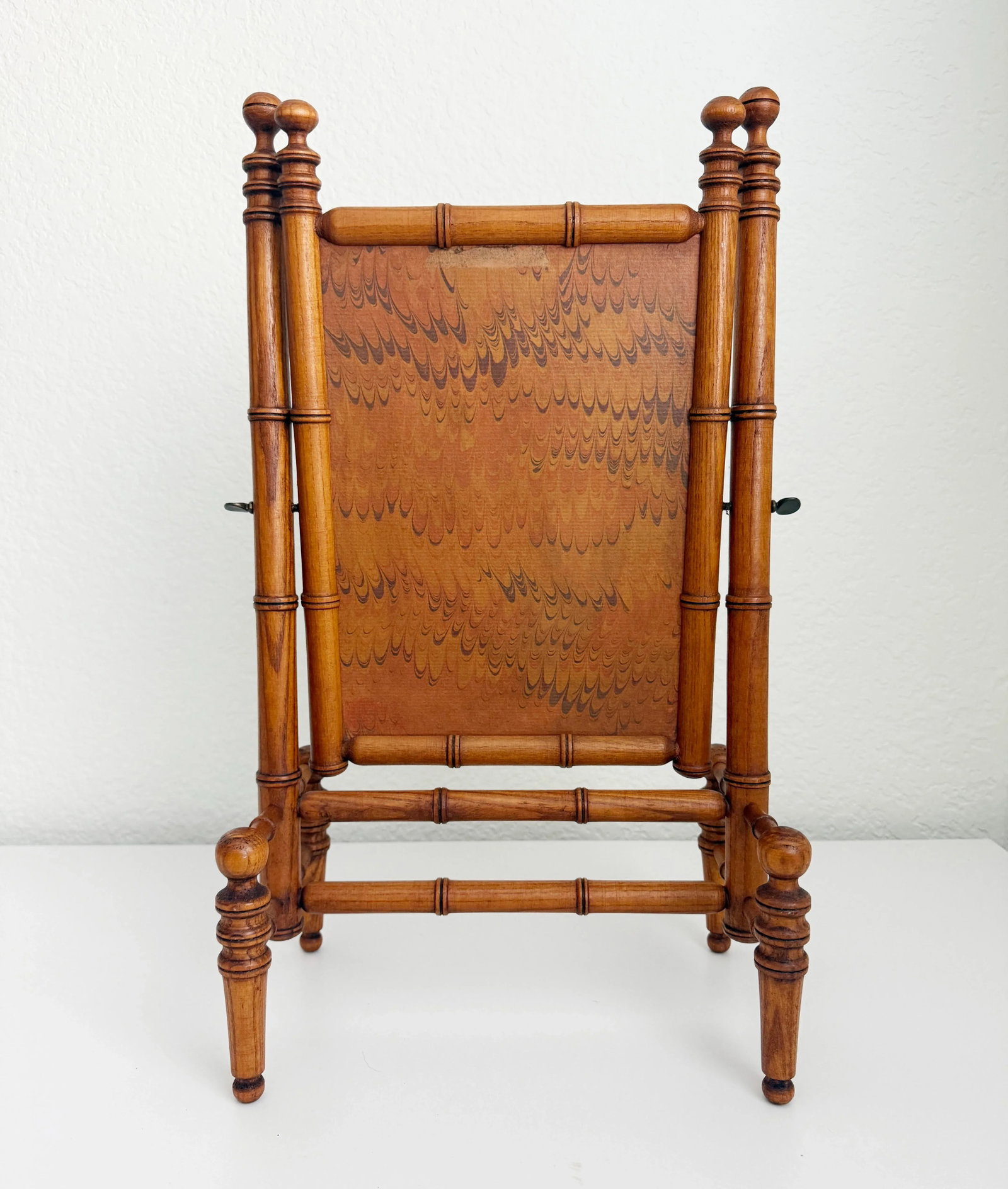 Victorian Faux Bamboo Tabletop Mirror - 11