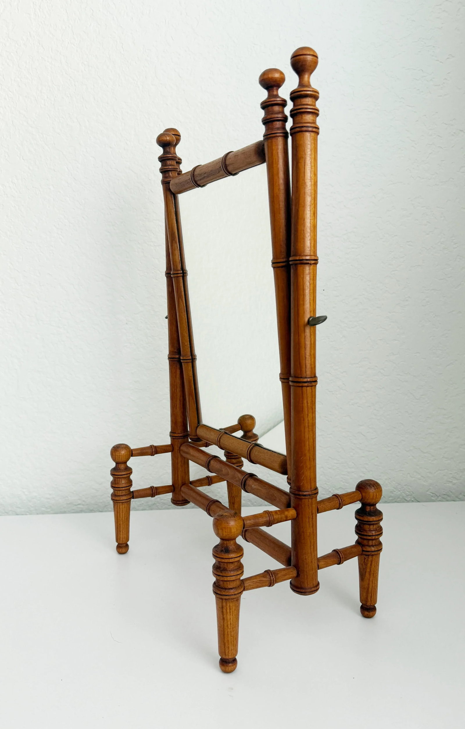 Victorian Faux Bamboo Tabletop Mirror - 2