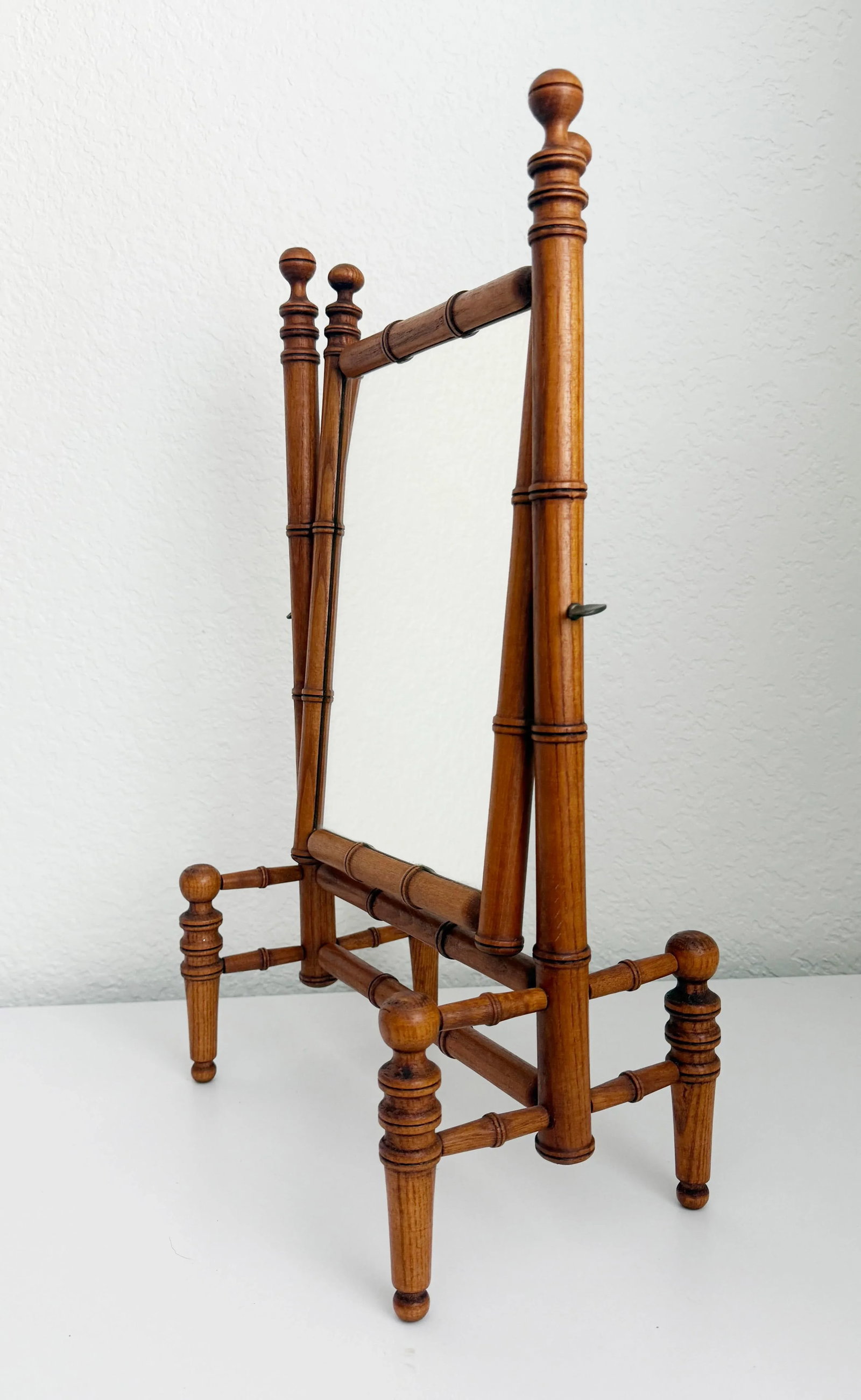 Victorian Faux Bamboo Tabletop Mirror - 3