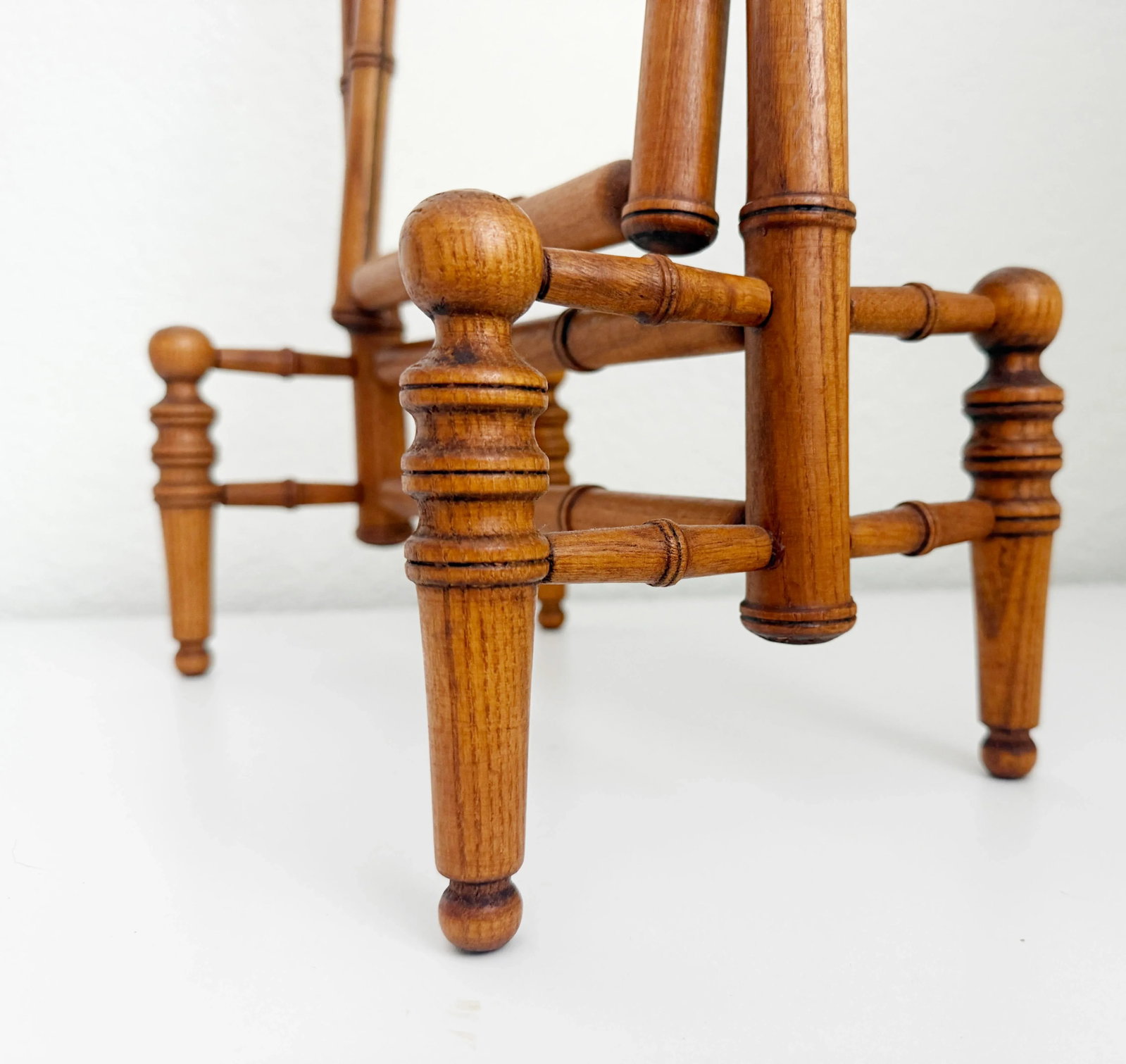 Victorian Faux Bamboo Tabletop Mirror - 4