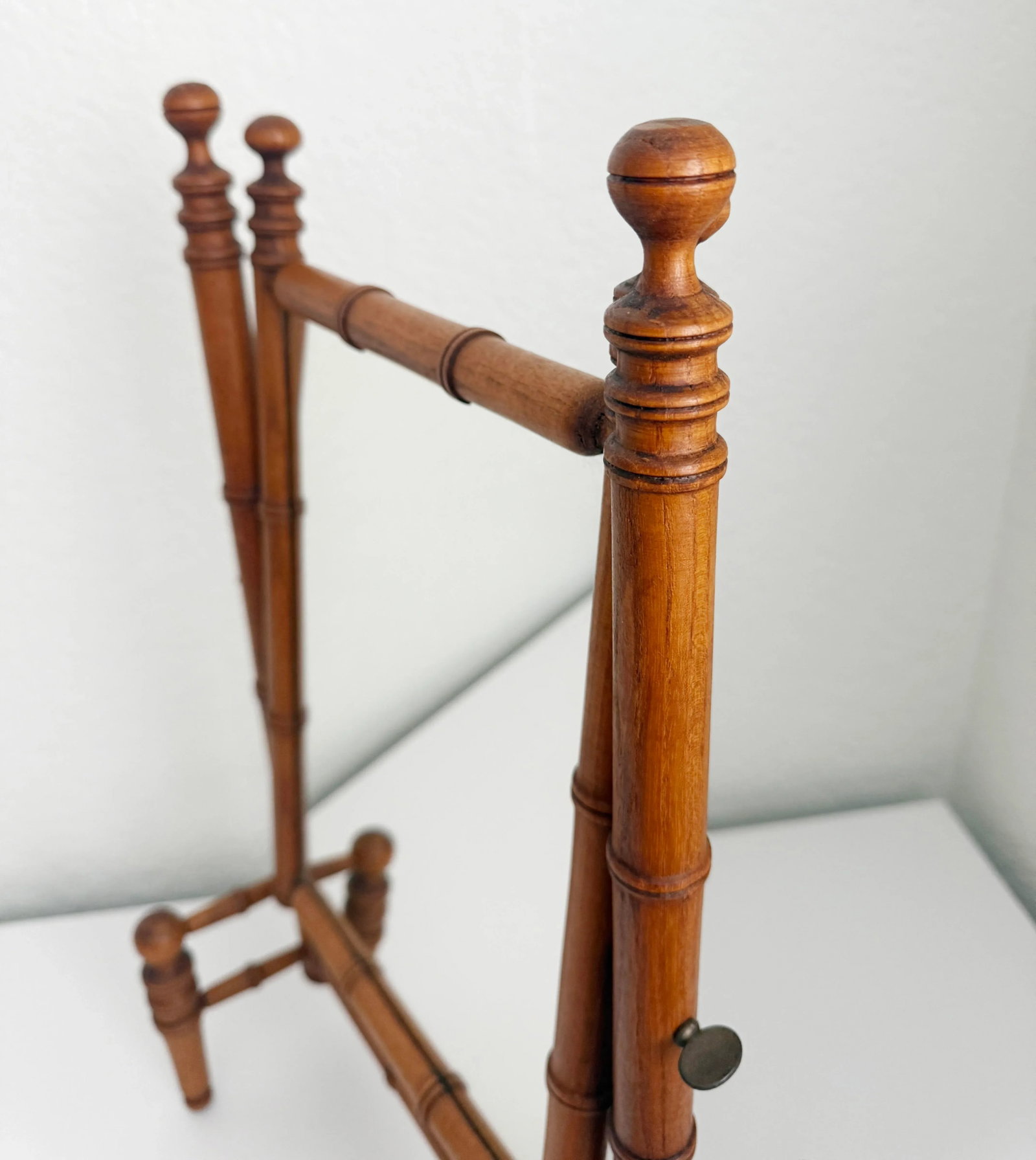 Victorian Faux Bamboo Tabletop Mirror - 5