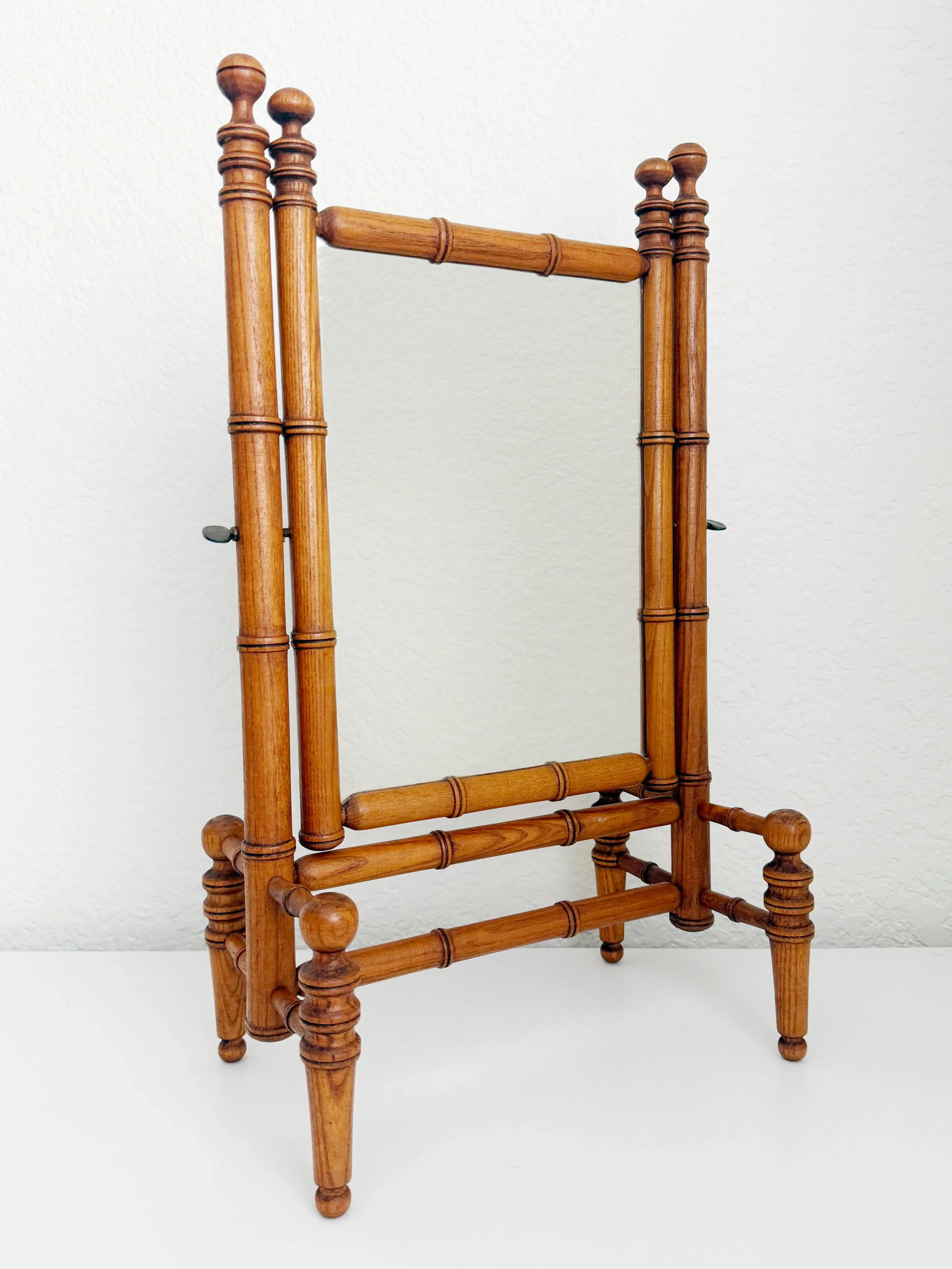 Victorian Faux Bamboo Tabletop Mirror - 7