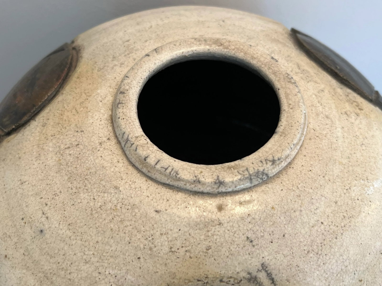 1980s Signed Art Nouveau Inspired Ceramic Vase Vessel - 5