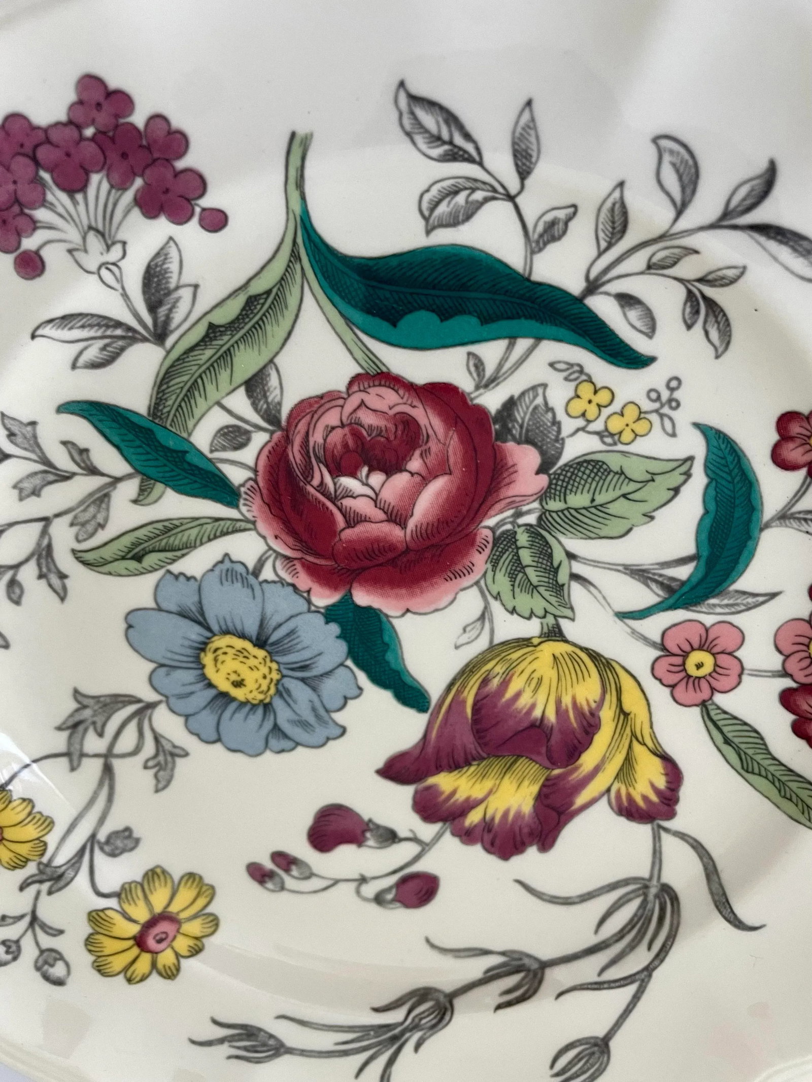 Vintage 1950s Copeland Spode Gainsborough Marlborough - Round Bread & Butter Plates- Set of 11 - 2