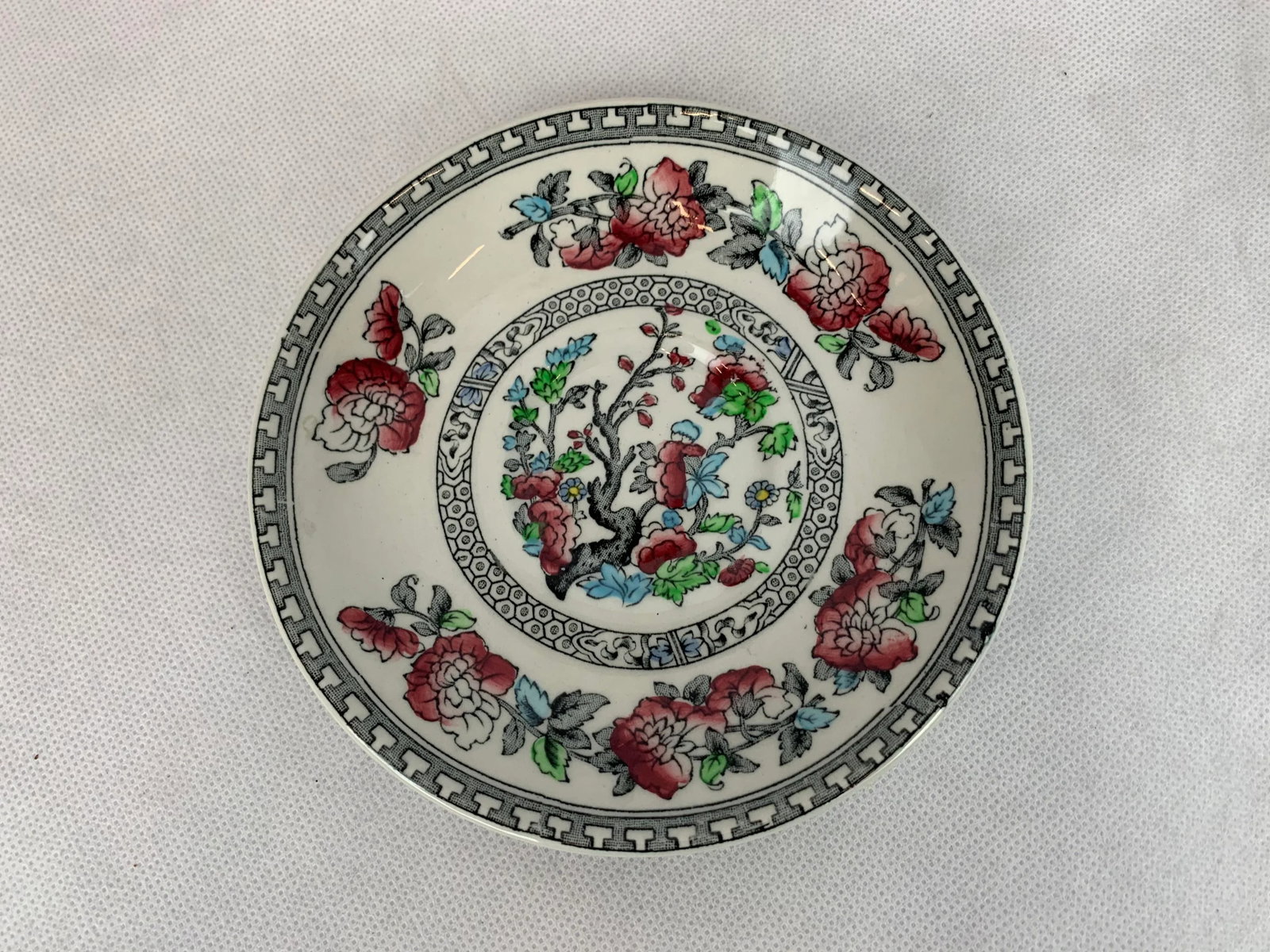 Indian Tree Pattern Cups & Saucers by Wood's Burslem, England - Service for 8 - 6