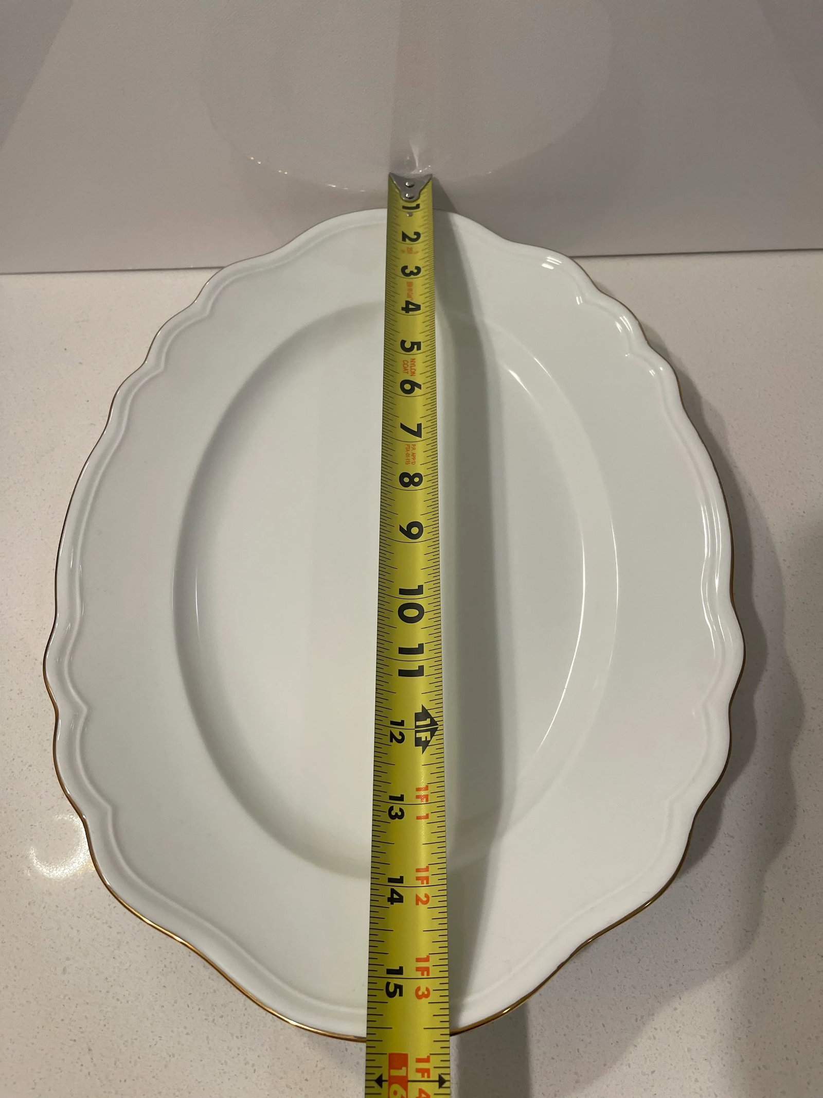 1980s Mikasa Gold Coin Large Oval Serving Platter - 11