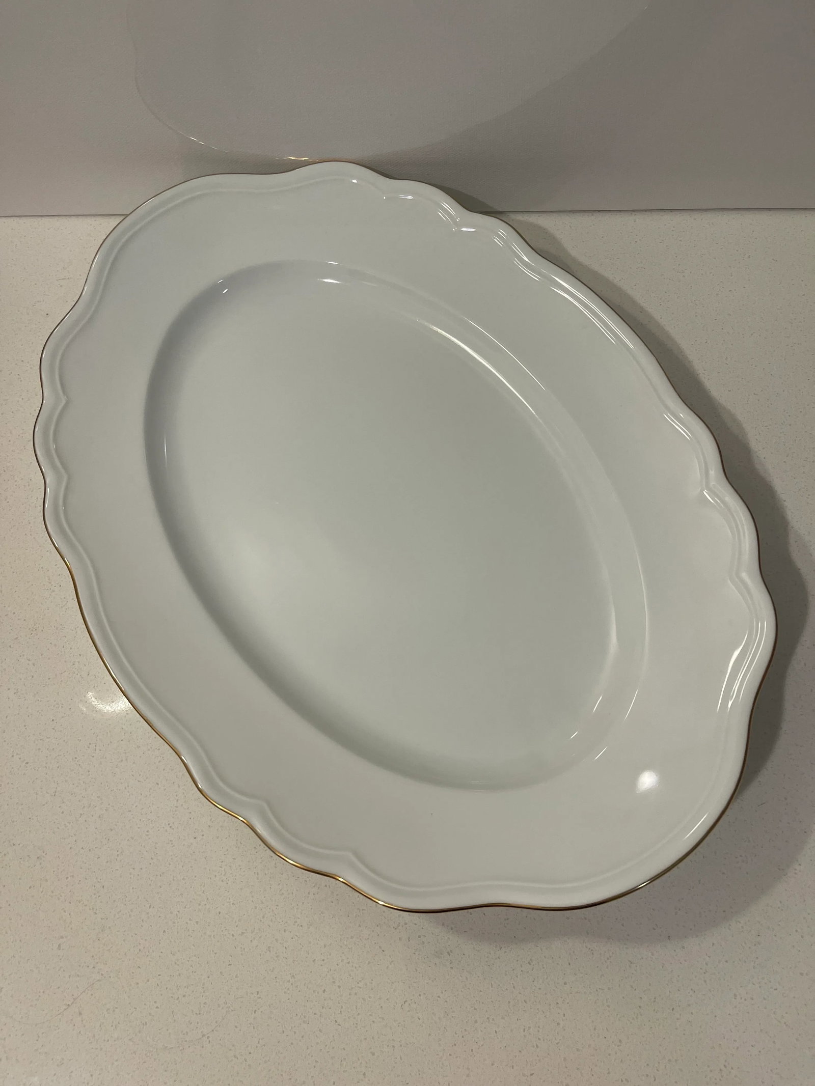 1980s Mikasa Gold Coin Large Oval Serving Platter - 4