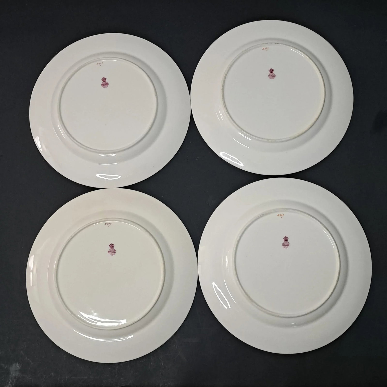 Early 1900s Mintons H969 27 Piece Dinnerware Set for 4 for Burley & Co. Gold Encrusted Sunburst - 4