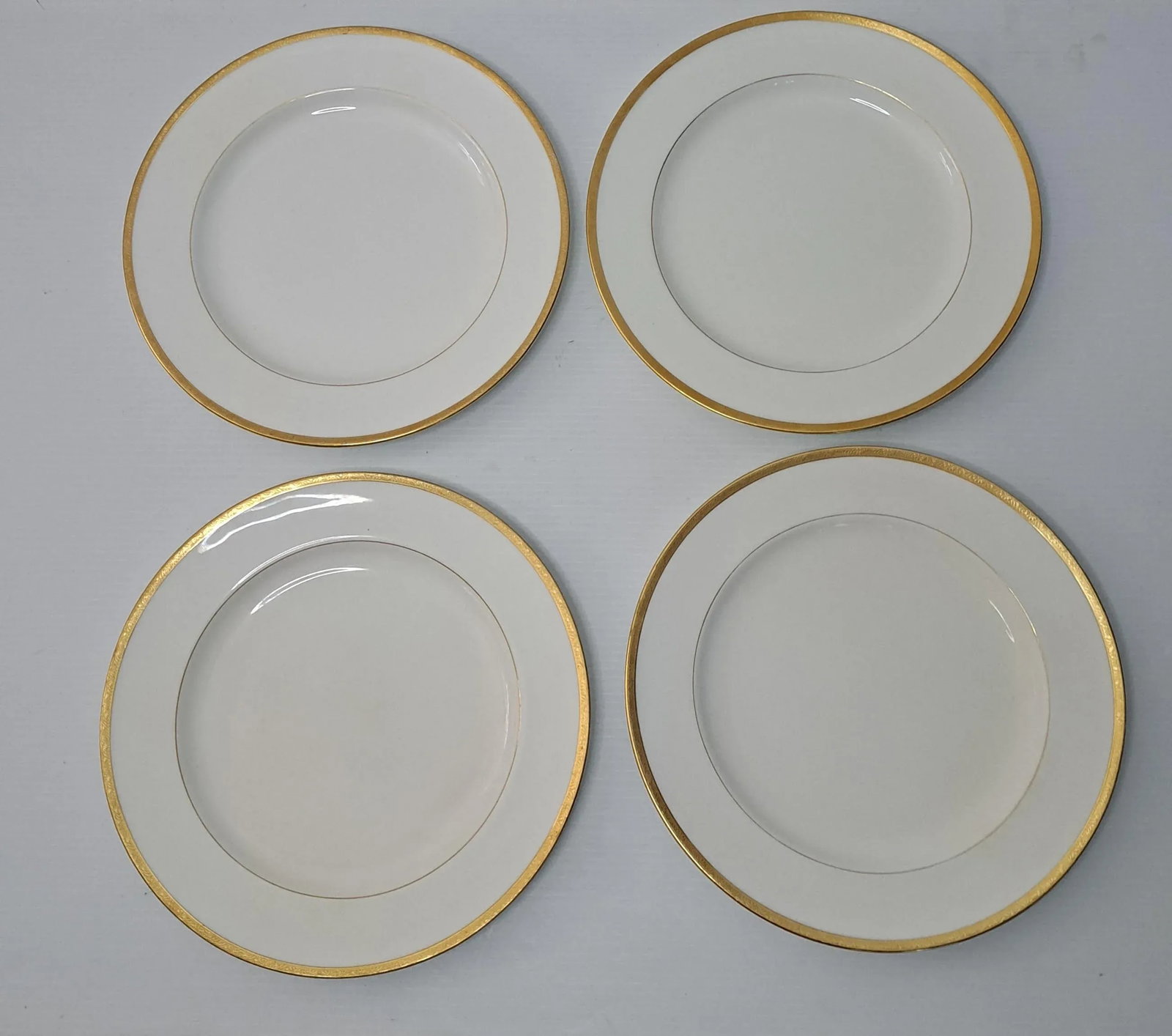 Early 1900s Mintons H969 27 Piece Dinnerware Set for 4 for Burley & Co. Gold Encrusted Sunburst - 6
