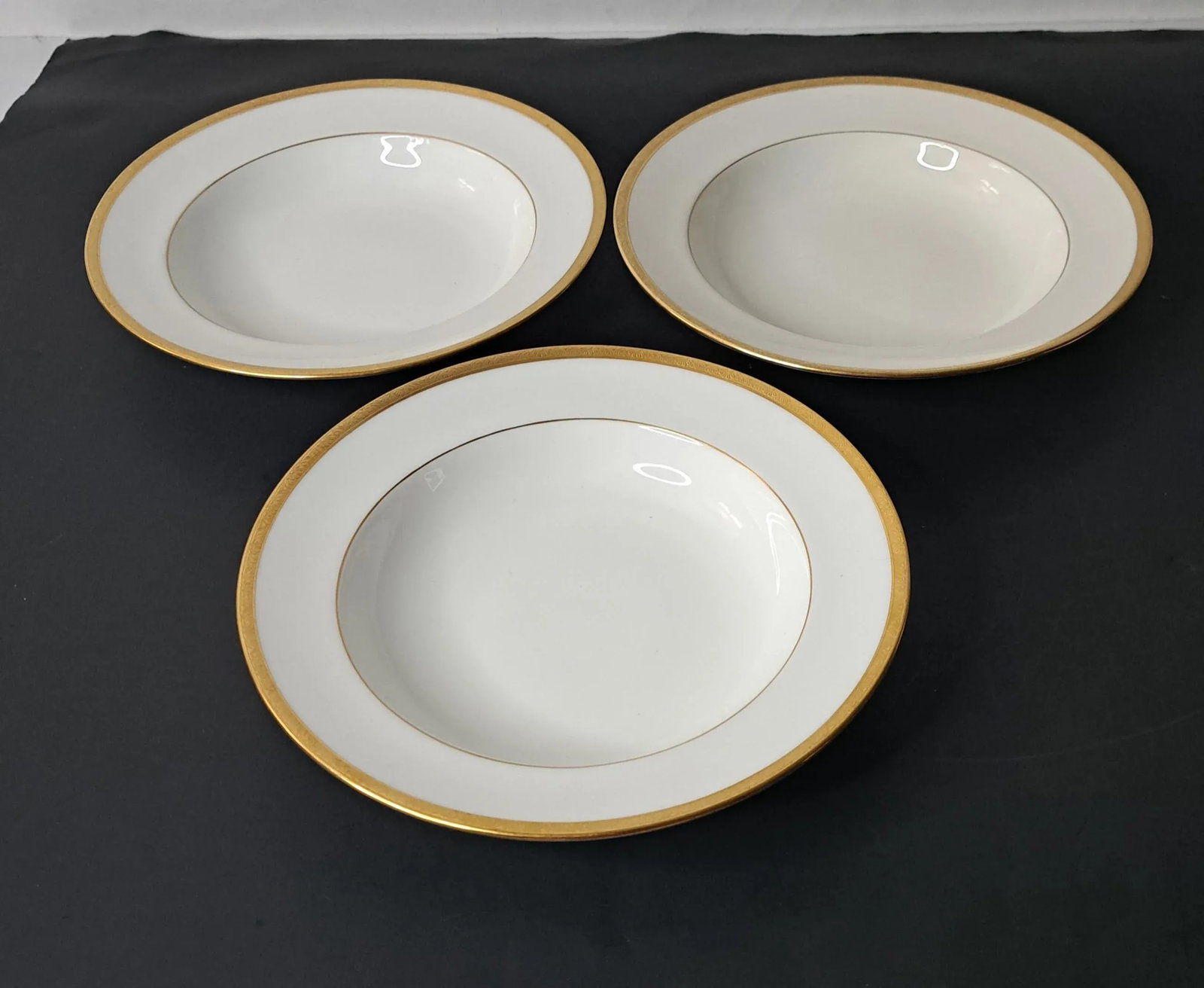 Early 1900s Mintons H969 27 Piece Dinnerware Set for 4 for Burley & Co. Gold Encrusted Sunburst - 7