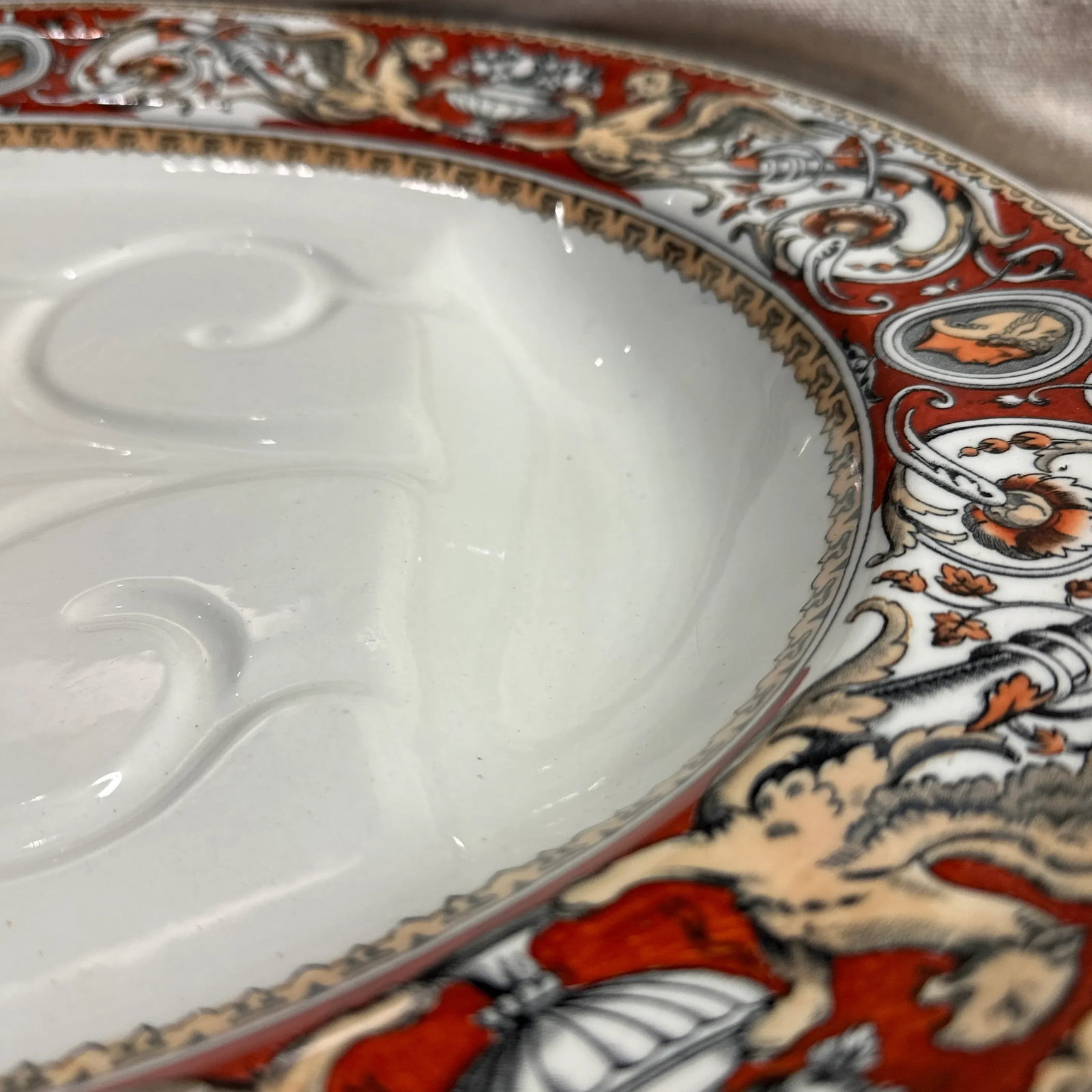 Italian Carving Platter Minton Florentine Griffin Carving Platter !850"s - 6