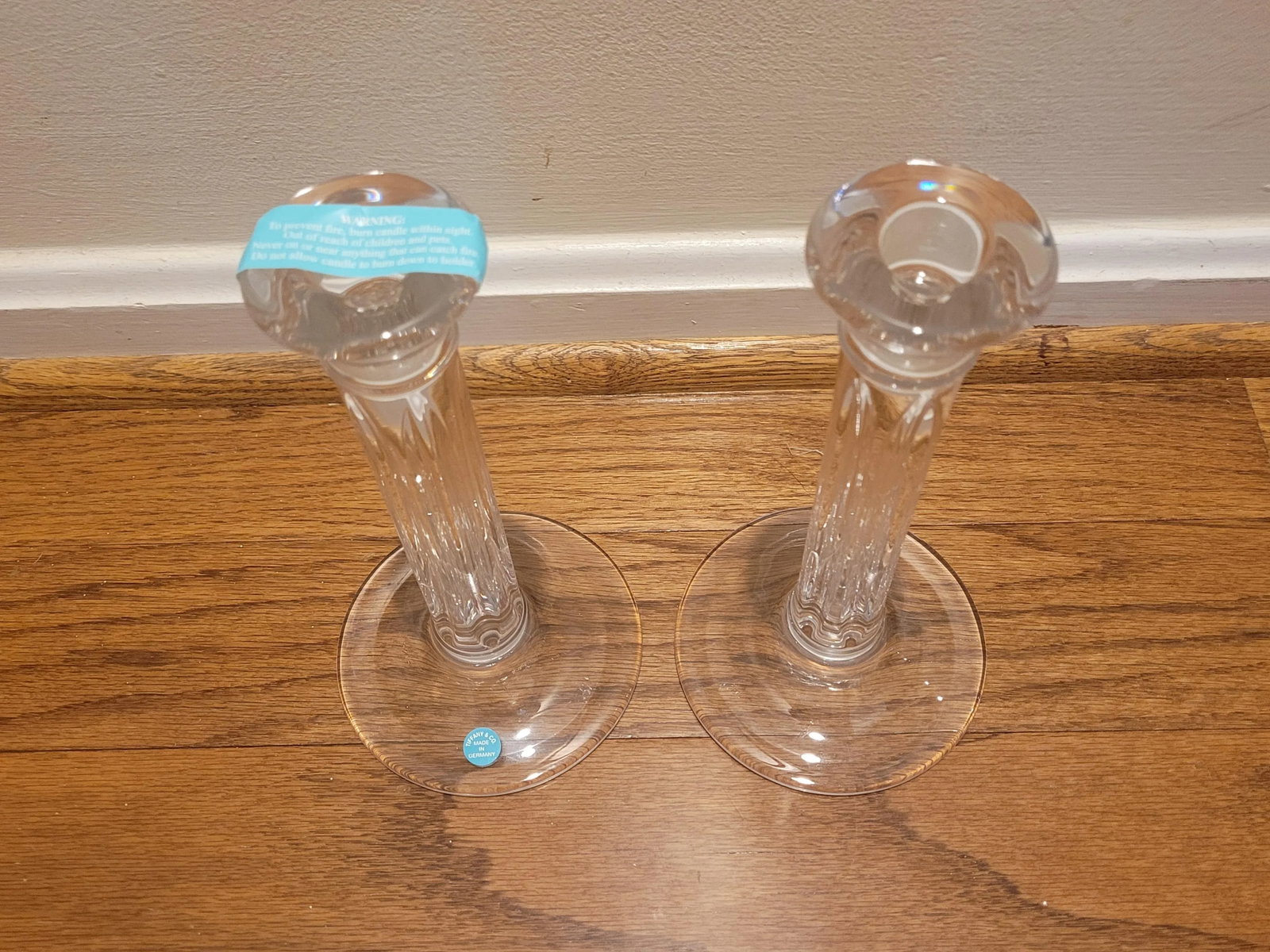 Tiffany & Co. Crystal Candlesticks - a Pair - 8