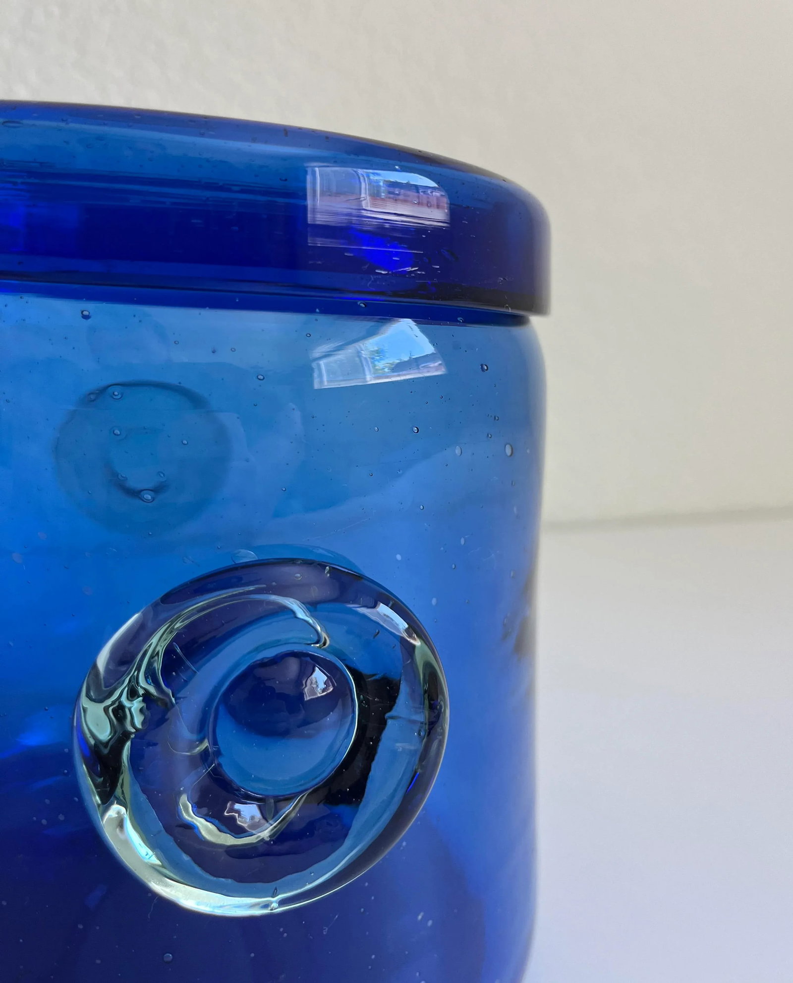 Italian Cobalt Glass Wine Cooler Ice Bucket, Mid 20th C - 5