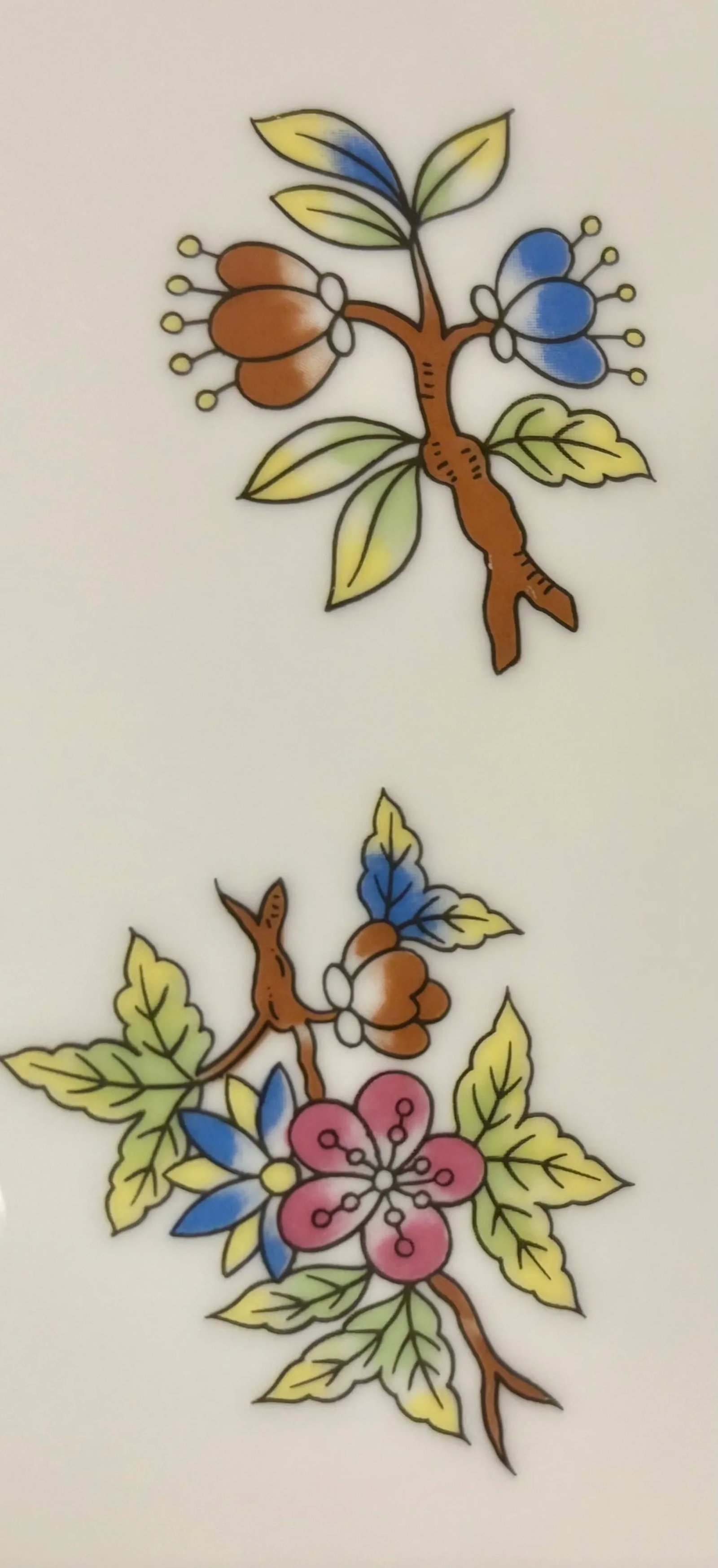 Hand Painted Chinoiserie Butterfly Garden Party Decorative Plate - 6