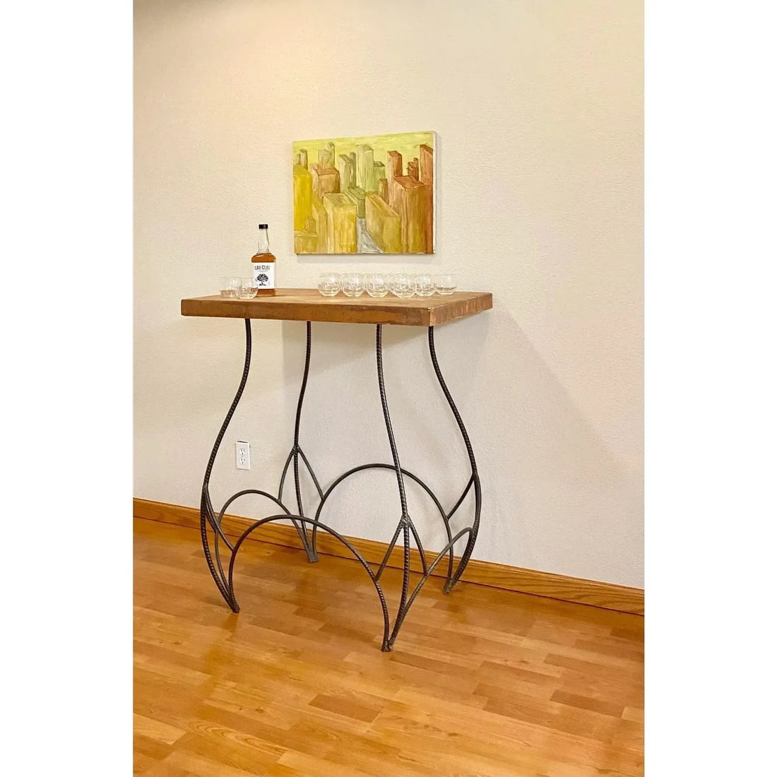 Sculptural Bar Height Industrial + Concrete Table - 2